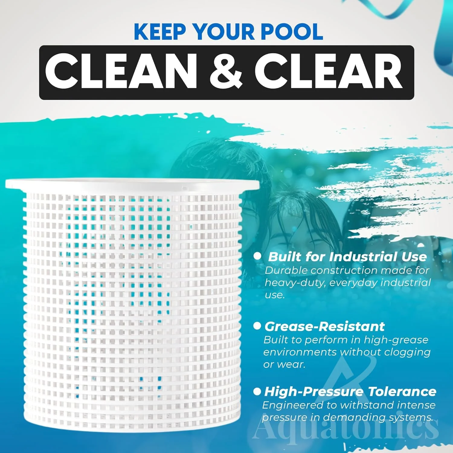Replacement R38013A and R38013B Admiral Skimmer Basket and Weir Compatible with Pentair Floating Weir, Aladdin B-37, 850001-S-10 | Heavy Duty Plastic Skimmer Basket Fits for Clean Swimming Pool Water - Image 5