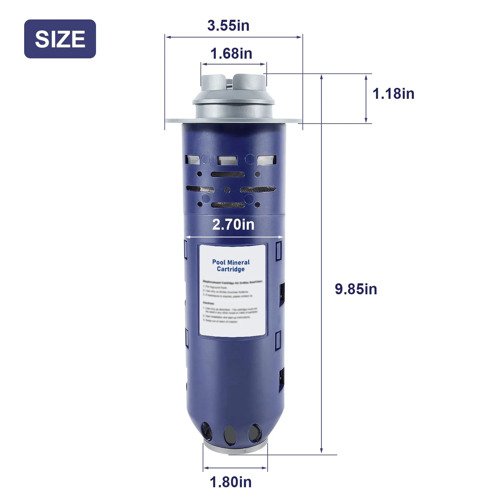 Replacement W28000 W28001 W28002 for Nature2 Duoclear 25 35 Pool Mineral Cartridge for Zodiac DuoClear Fusion, Fusion Soft, Vision Pro System Above Ground Inground, Deep Purple - Image 3