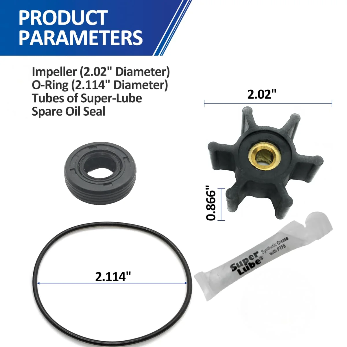 REPLACEMENTKITS.COM Impeller, O-Ring & Oil Seal Kit Compatible with Milwaukee M18 Transfer Pumps (Replaces 49-16-2771) - Image 7