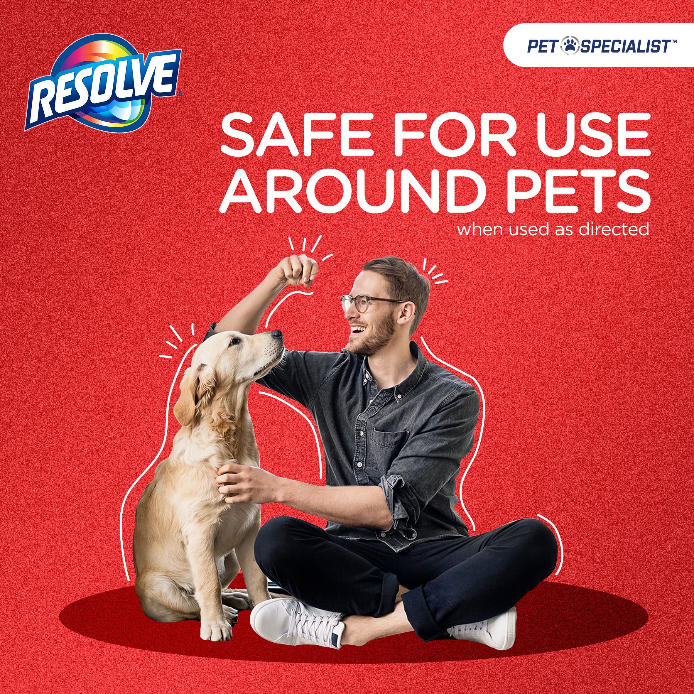 Resolve Pet Specialist Easy Clean Brushing Kit includes High Traffic Foam Carpet Cleaner, Pet Stain and Odor Remover, 22oz - Image 5