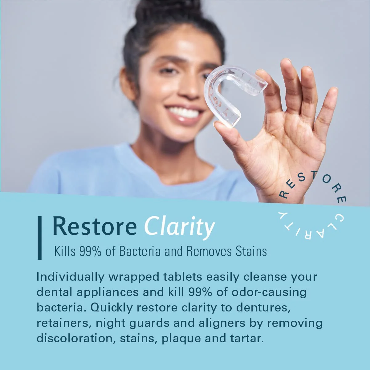 Retainer and Denture Cleansers 240 Tablets Removes Bad Odors Discoloration Stains Plaque for Cleaning Invisalign Mouth Guard Night Guard and Removable Dental Appliances by M3 - Image 5