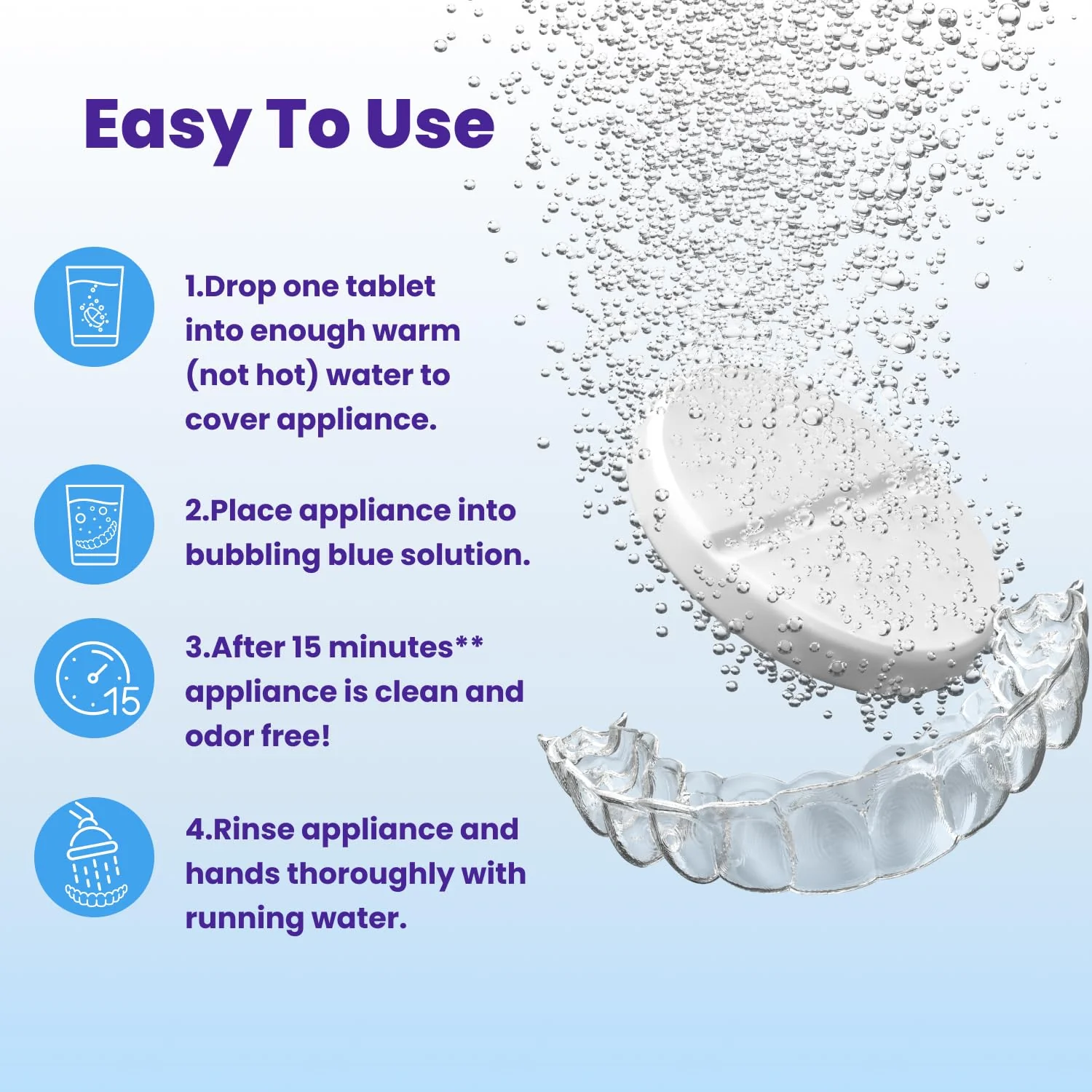 Retainer Brite Tablets for Cleaner Retainers and Dental Appliances - 96 Count - Image 7