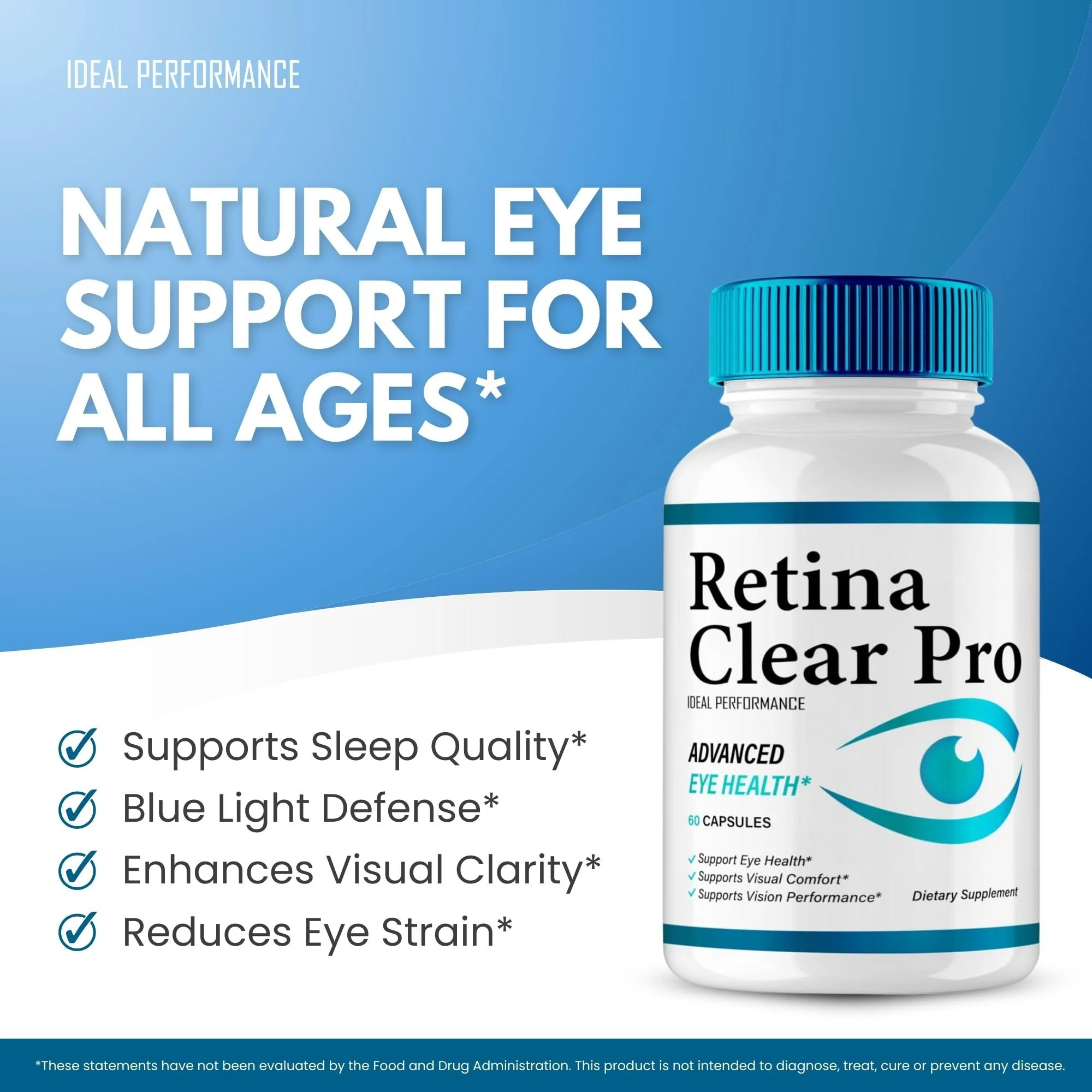 Retina Clear Eye Supplement - Retina Clear for Eyes Capsules - Maximum Strength, Advanced Formula All Natural Visual Wellness, RetinaClear Pro Reviews (2 Pack) - Image 3