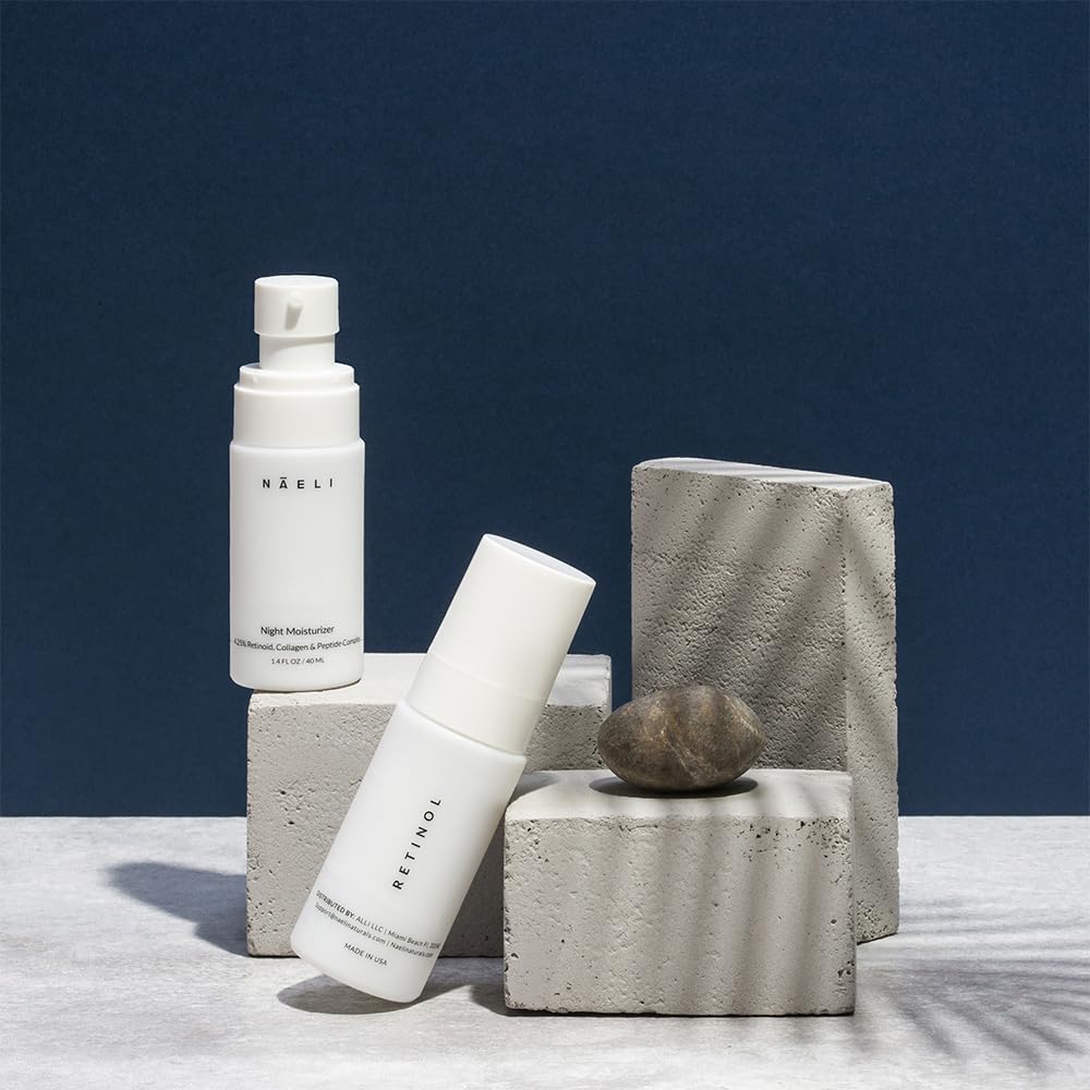 Retinoid Cream - 4.25% Retinol Night Moisturizer for Face & Neck with Collagen, Peptides & Hyaluronic Acid - Anti Aging Wrinkle Cream, Improves Skin Tone & Texture, 1.4 oz - Image 5