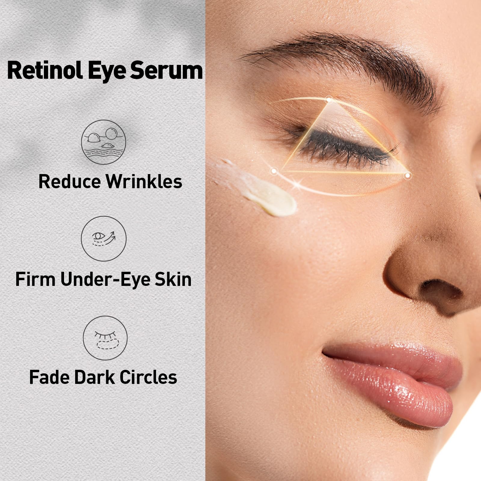 Retinol Eye Cream for Anti-Aging & Wrinkles – Firming, Hydrating & Repairing Eye Serum with Niacinamide, Hyaluronic Acid, Vitamin E & Bifida Ferment Lysate, 0.7 Fl Oz (Pack of 2) - Image 7