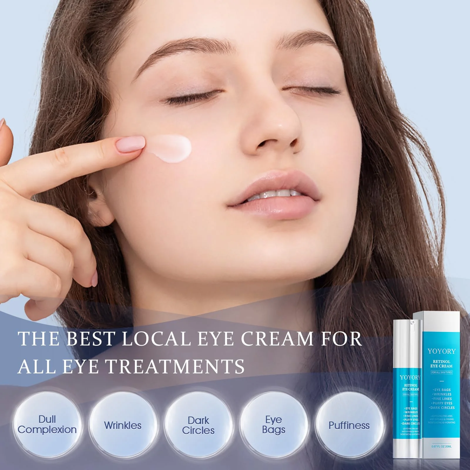 Retinol Under Eye Cream - Anti Aging Eye Cream for Wrinkles, Fine Lines, Eye Bags,Dark Circles and Puffiness Treatment Skin Care Hydrates & Lifts (20ml) - Image 6