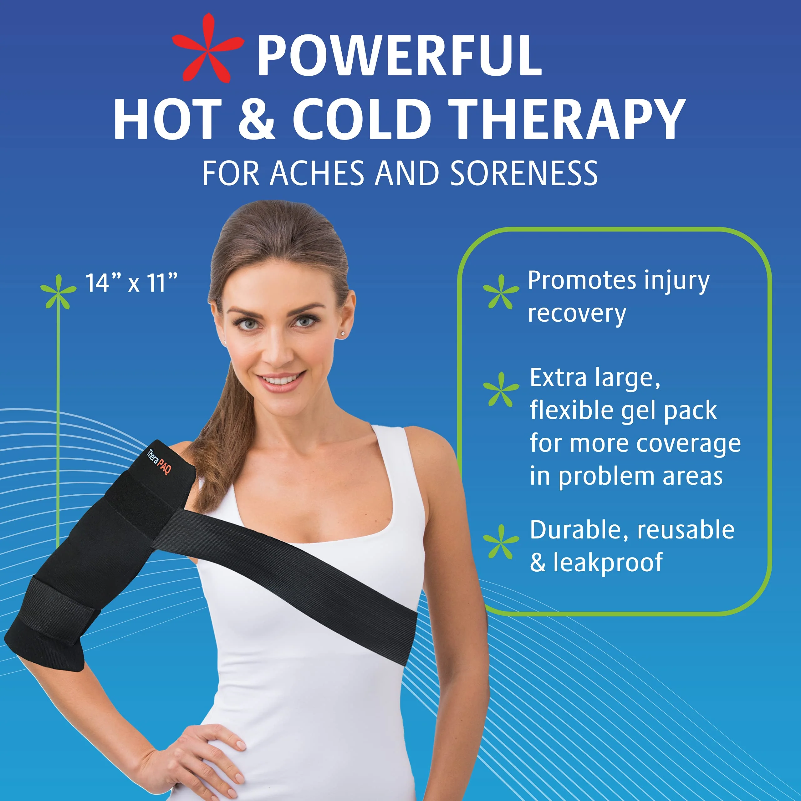 Reusable Ice Packs for Injuries – 14 x 11 Flexible Gel Ice Pack for Knee, Back, Shoulder Pain Relief, Soft Cold Compress for Swelling, Hot & Cold Therapy - Image 2