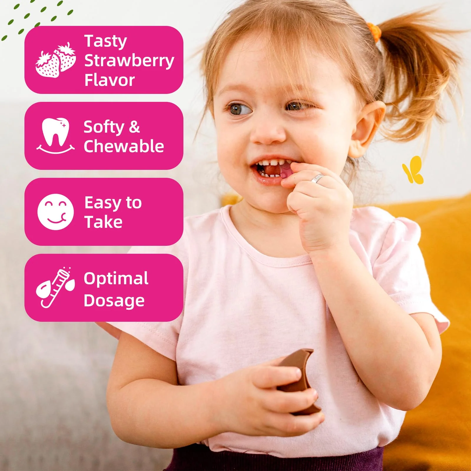 ReviNutra Magnesium Gummies for Kids - Magnesium Glycinate Gummies with L-Theanine, Chamomile, Vitamin B6, D for Kids & Adults Sleep, Stress, Muscle Relief & Nerve Bone - Sugar Free Strawberry 60ct - Image 7