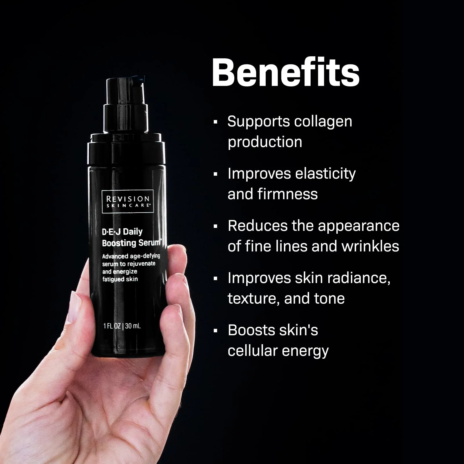 Revision Skincare D·E·J Daily Boosting Serum™, Anti Aging Serum, Reduces Wrinkles, Supports Skin Firmness and Skin Elasticity, 1 fl oz - Image 6