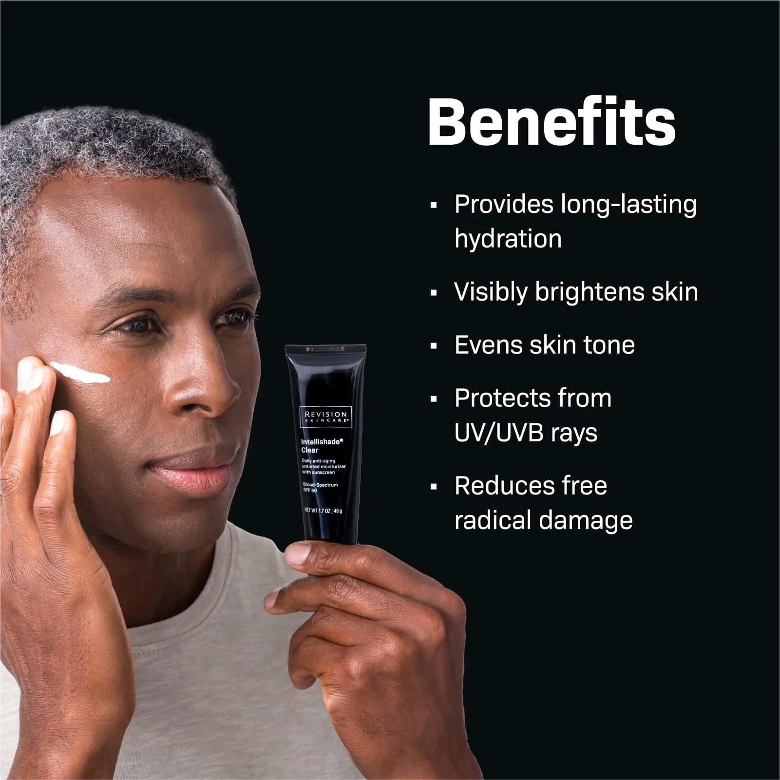 Revision Skincare Intellishade® Clear SPF 50, Anti-Aging Sunscreen for Face, Oil-Free Daily Moisturizer with SPF, Peptides & Vitamin C, Invisible Hydrating Broad-Spectrum Sunscreen, 1.7 oz - Image 9