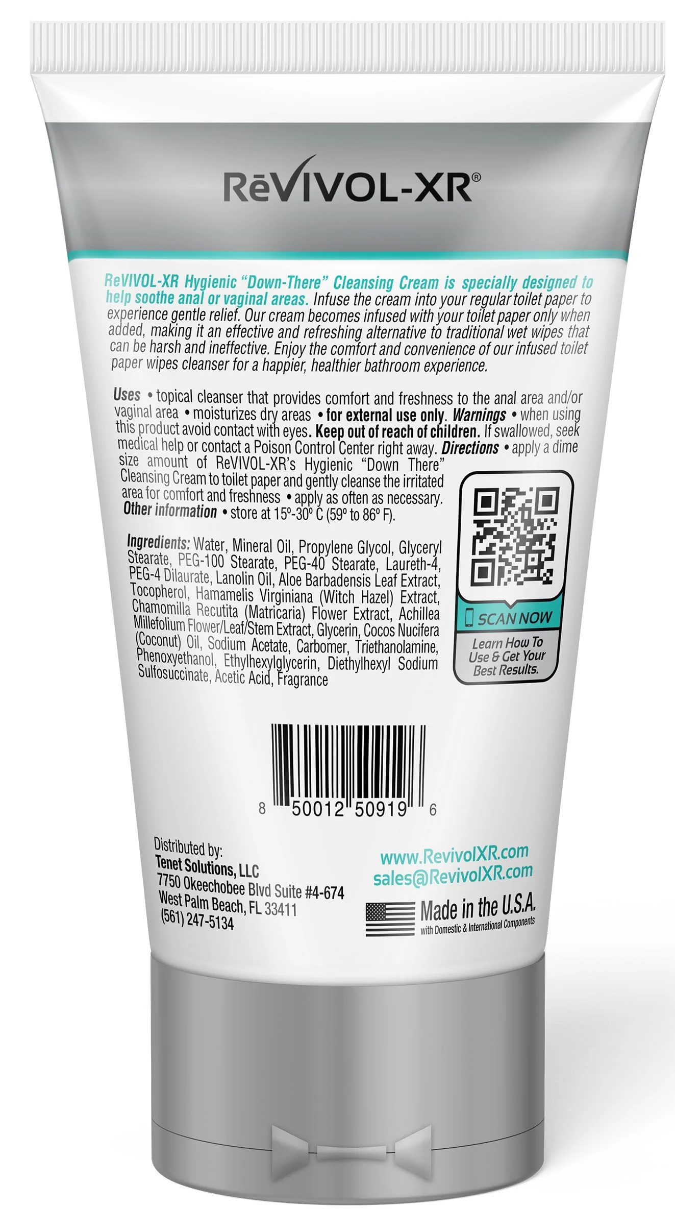 REVIVOL-XR Hygienic Cleansing Lotion, Gentle Relief + Soothing Aloe & Witch Haze for Discomfort of Down-There Sensitive Areas, Makes 300+ Wet Wipes from Toilet - Image 3