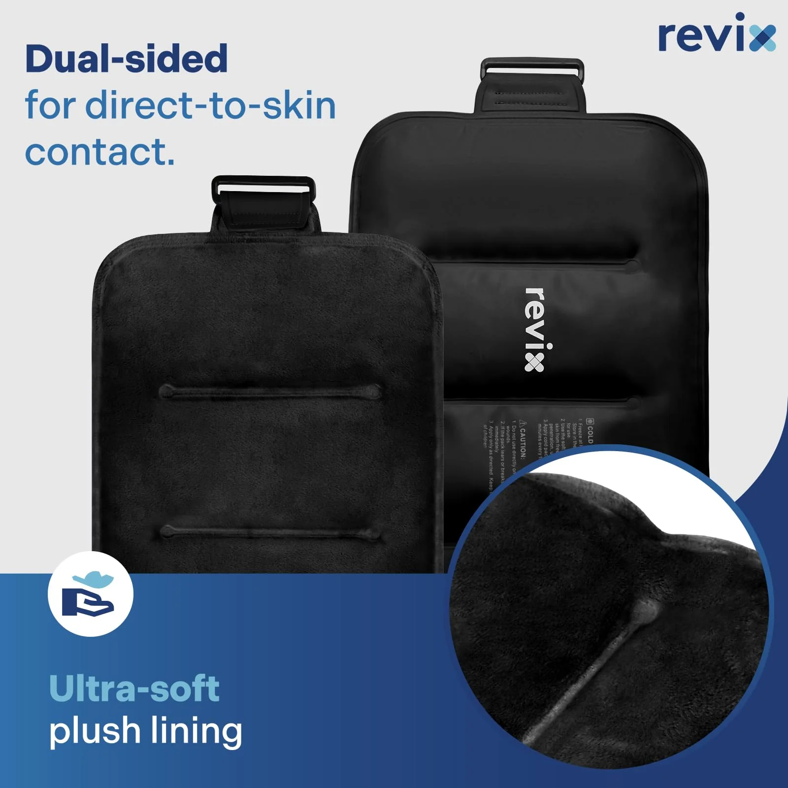 REVIX Ice Packs for Injuries Reusable Gel for Back Pain Relief (16'' X 9'')-Gel Cold Pack for Shoulder, Lower Back, Thigh & Arm, Cold Compress Therapy for Pain Relief Swelling, Bruises & Tension - Image 4