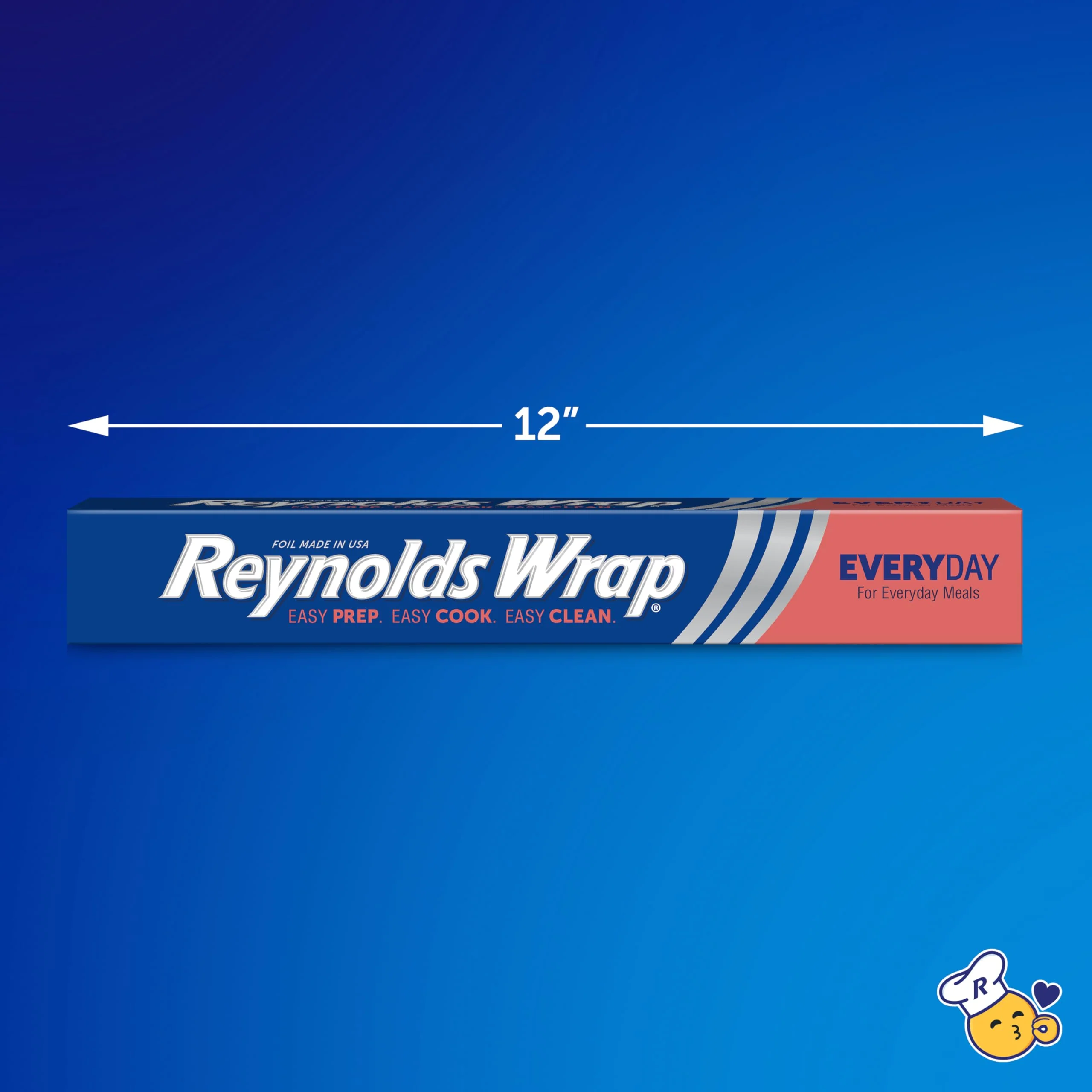 Reynolds Wrap Everyday Strength Aluminum Foil Roll, Freezer and Grill Safe, Great for Foil Packets and Home Cooking, 12 Inches Wide, 200 Total Sq. Ft. - Image 2