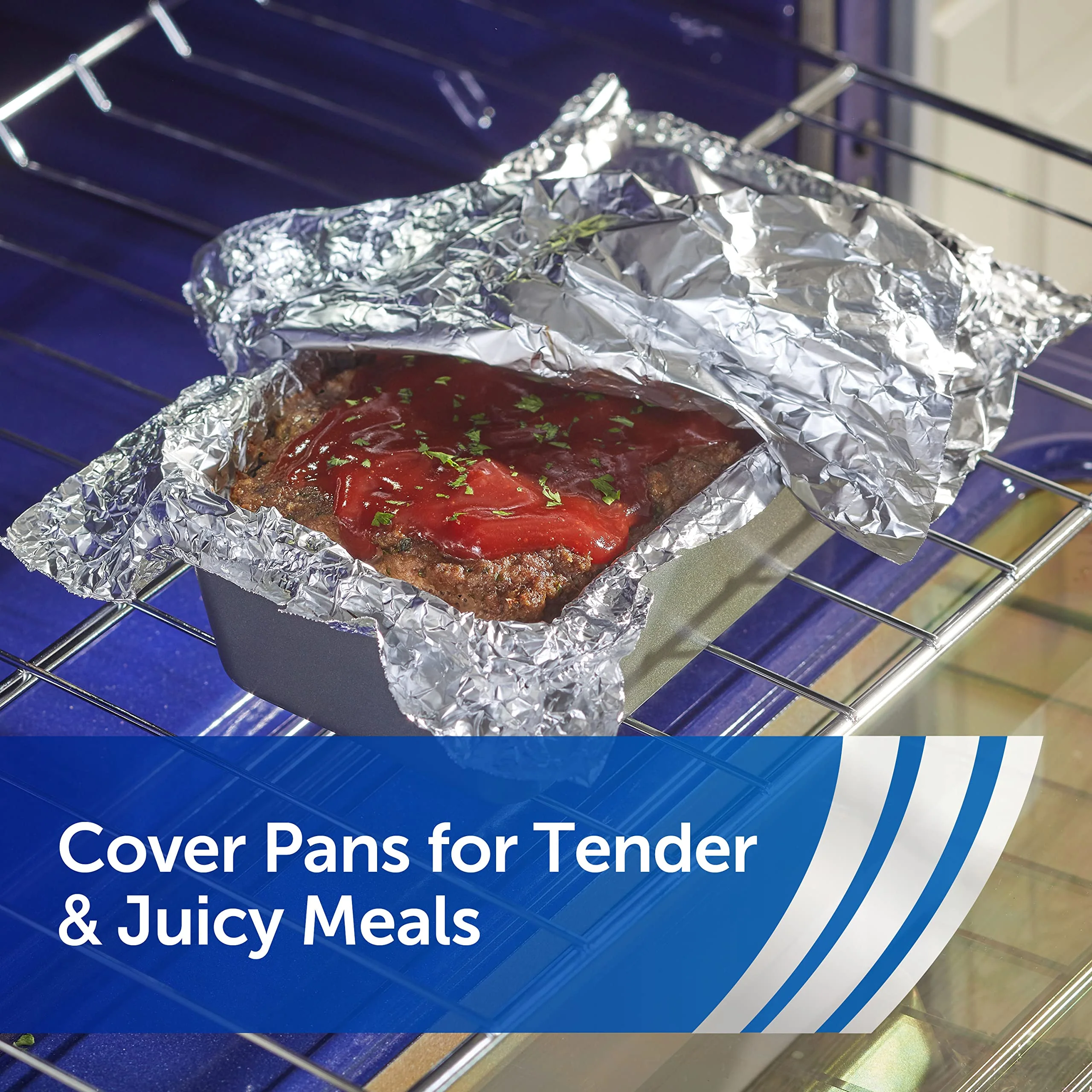 Reynolds Wrap Everyday Strength Aluminum Foil Roll, Freezer and Grill Safe, Great for Foil Packets and Home Cooking, 12 Inches Wide, 200 Total Sq. Ft. - Image 7