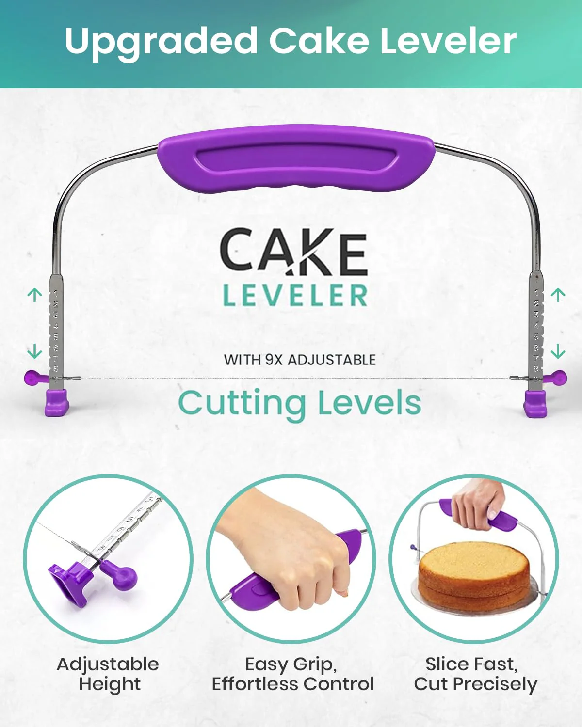 RFAQK 64 PCs Cake Decorating Kit for Beginners Includes Video Course, Booklet + Baking Supplies Gift - Cake Stand, Leveler, 24 Numbered Piping Tips, Straight & Offset Spatula, & Scraper sets - Image 3