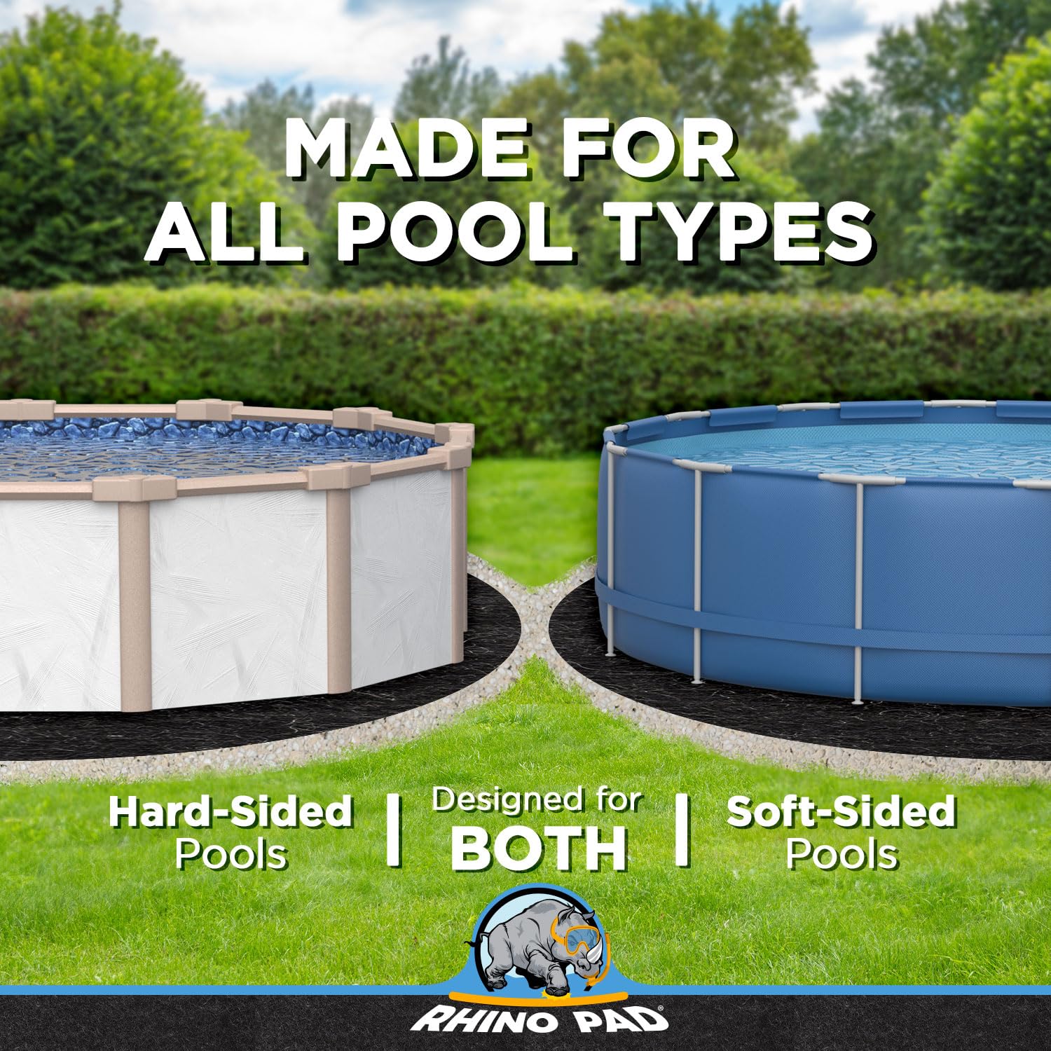 Rhino Pad 18 ft Round Pool Liner Pad for Above Ground Pools | Durable Puncture Resistant Under Pool Mat | Effortless to Install | Strong Eco-Friendly Padding | Extends Life of Swimming Pool Liners - Image 3