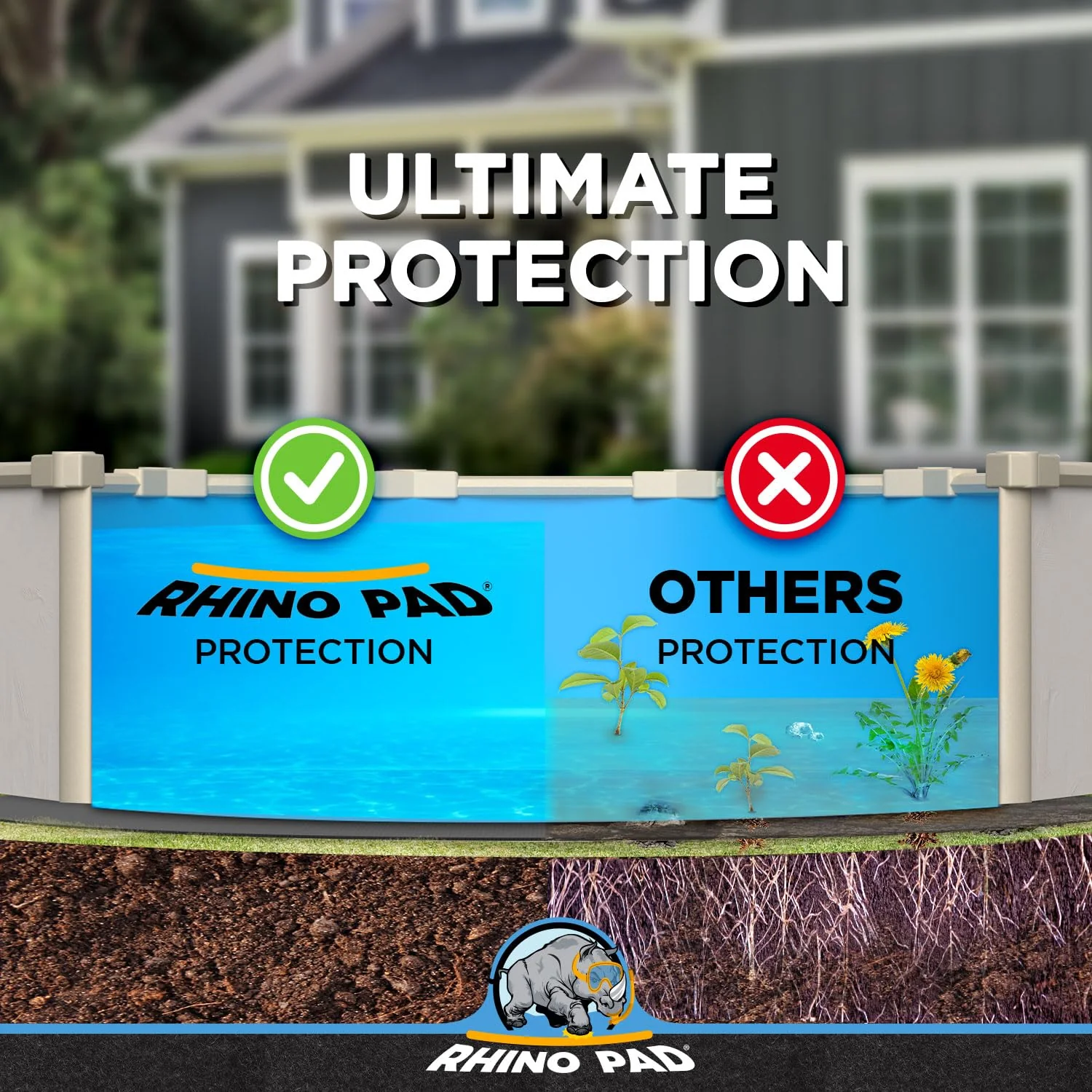 Rhino Pad 24 ft Round Pool Liner Pad for Above Ground Pools | Durable Puncture Resistant Under Pool Mat | Effortless to Install | Strong Eco-Friendly Padding | Extends Life of Swimming Pool Liners - Image 5