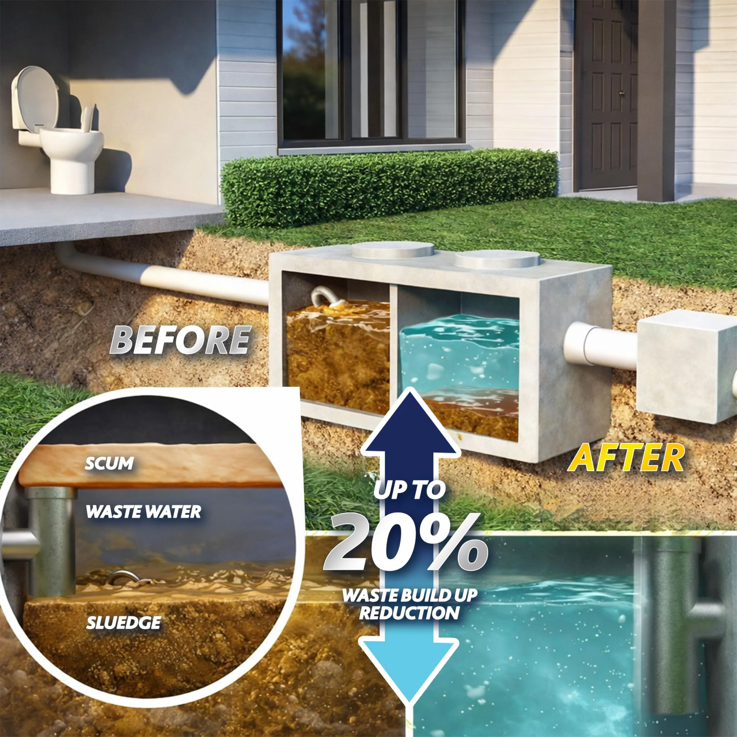 RID-X Septic Tank Treatment Pods – 3 Month Supply, Dual Action Enzymes and Bacteria to Break Down Waste & Prevent Backups - Image 3