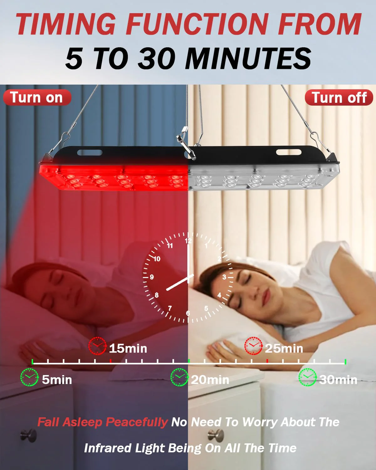 Rikimxin Red Light Therapy Lamp for Body, Infrared Light Therapy Lamps with Stand, 660nm Red and 850nm Near Infrared Redlight Therapy Device for Full Body Overall Health at Home with Eyes Protection - Image 6