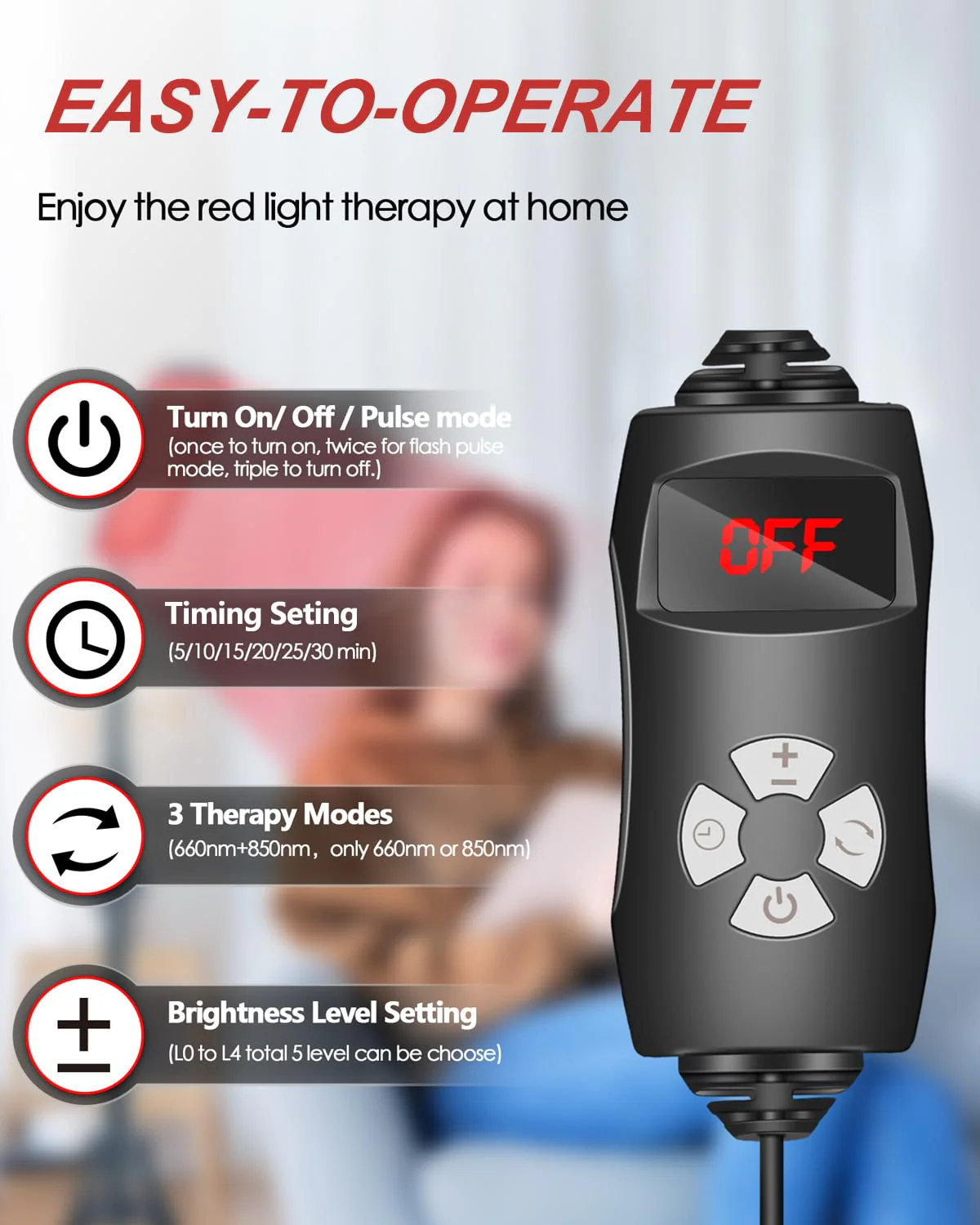 Rikimxin Red Light Therapy Lamp for Body, Infrared Light Therapy Lamps with Stand, 660nm Red and 850nm Near Infrared Redlight Therapy Device for Full Body Overall Health at Home with Eyes Protection - Image 9