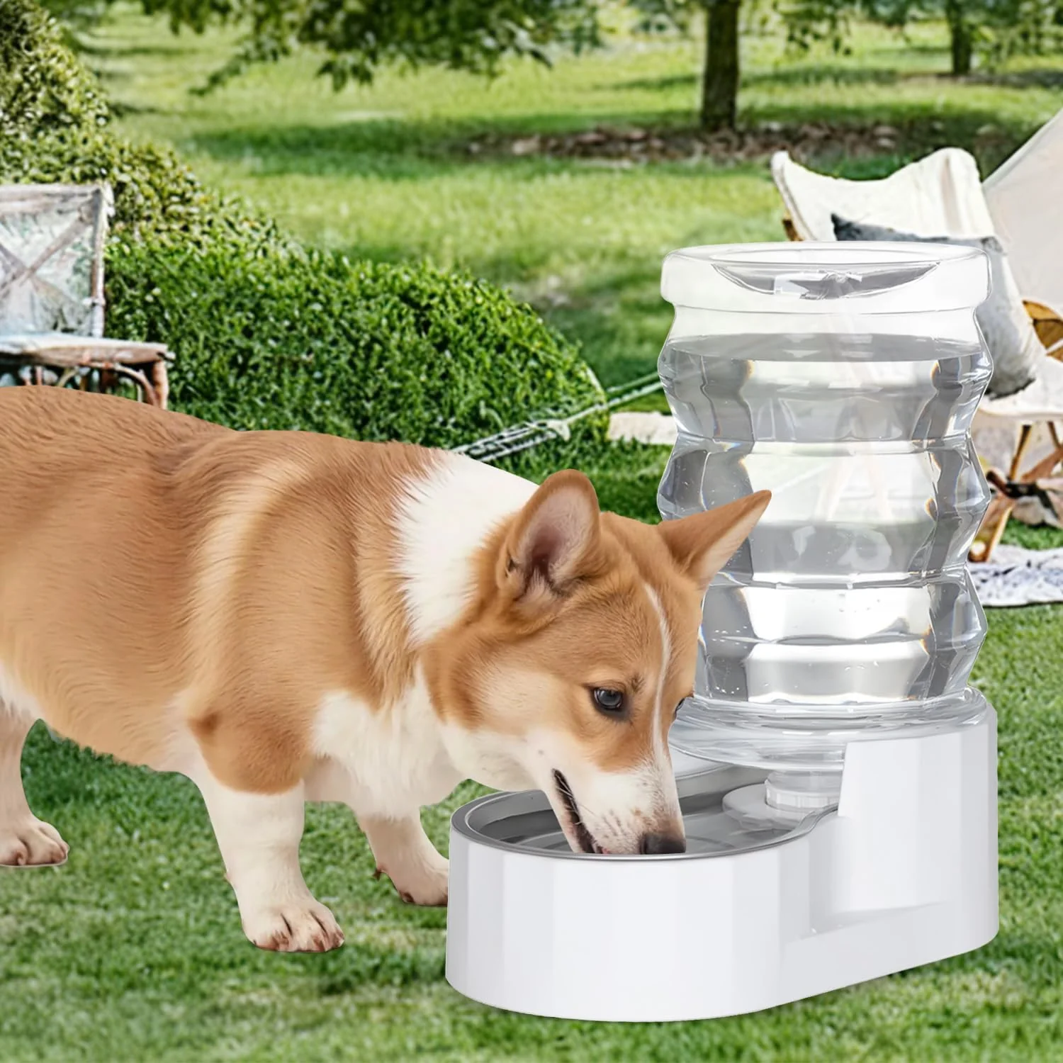 RIZZARI Automatic Gravity Pet Dispenser: Helps Prevent Urinary Stones - Activated Carbon Ion Exchange System - 6.5L Large Capacity Stainless Steel-Ideal for Cats & Small Dogs-All-Day Hydration at Home - Image 4