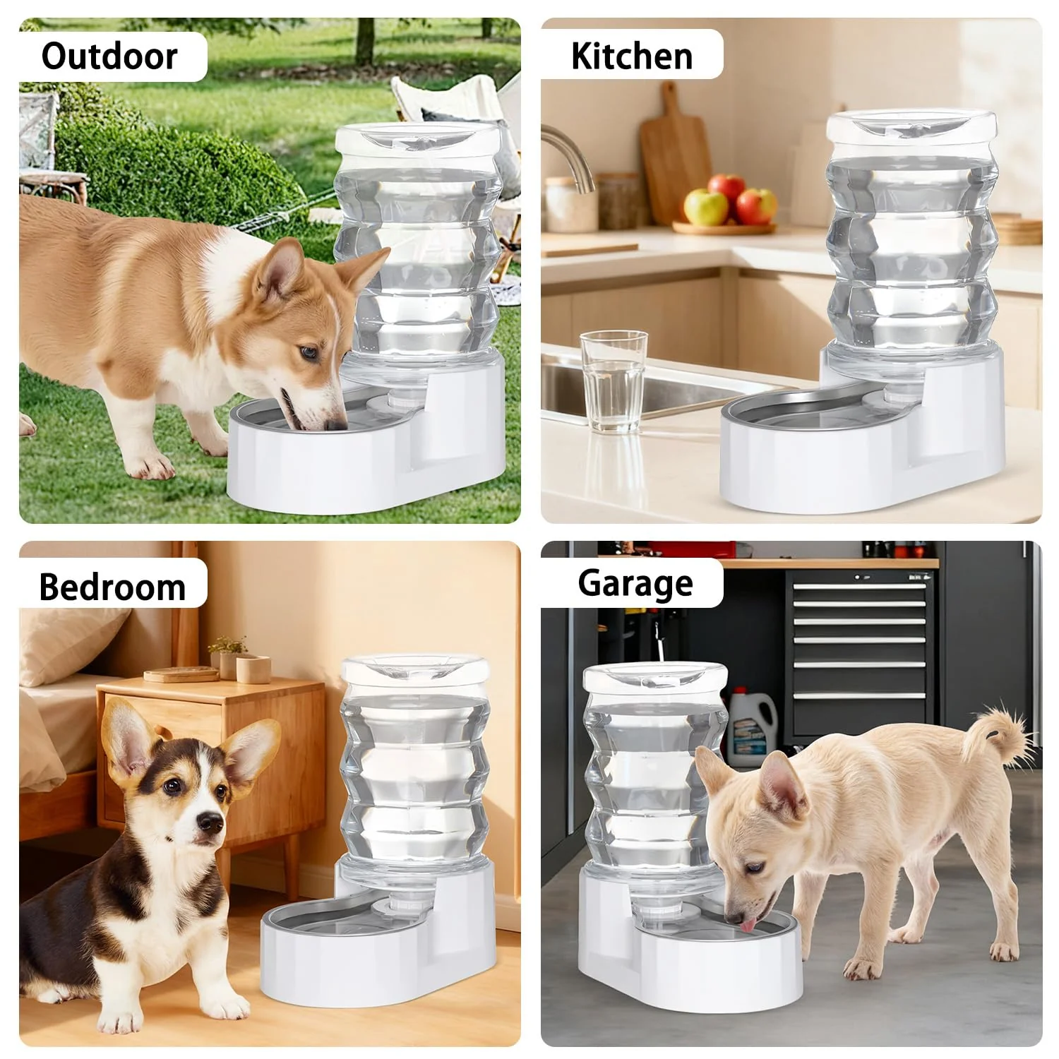 RIZZARI Automatic Gravity Pet Dispenser: Helps Prevent Urinary Stones - Activated Carbon Ion Exchange System - 6.5L Large Capacity Stainless Steel-Ideal for Cats & Small Dogs-All-Day Hydration at Home - Image 5
