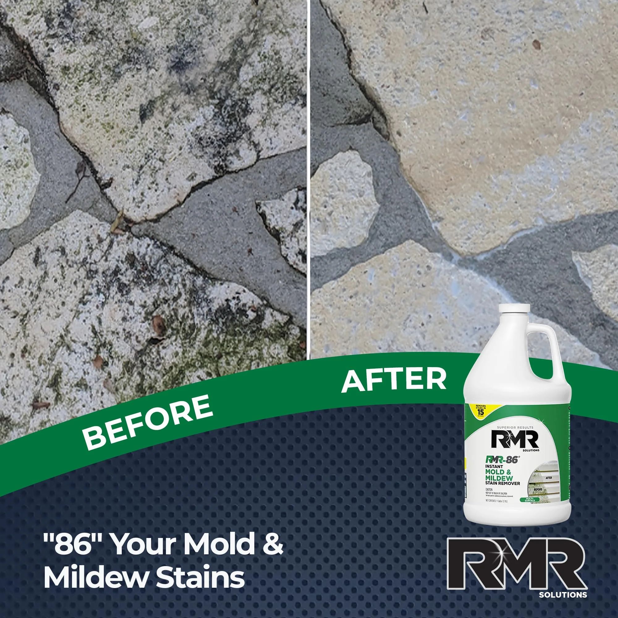 RMR-86 Instant Mold and Mildew Stain Remover Spray - Scrub Free Formula, 1 Gallon - Image 7