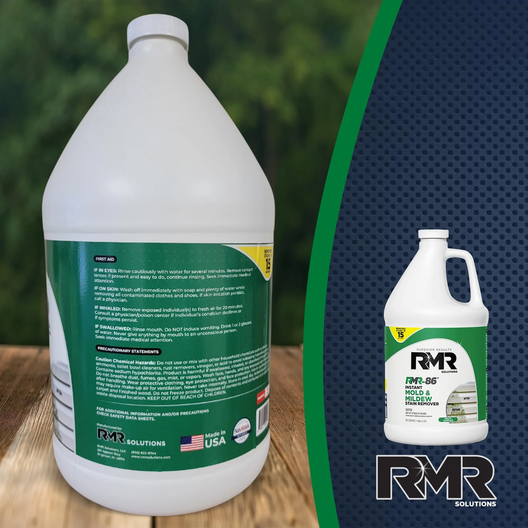RMR-86 Instant Mold and Mildew Stain Remover Spray - Scrub Free Formula, 1 Gallon - Image 9