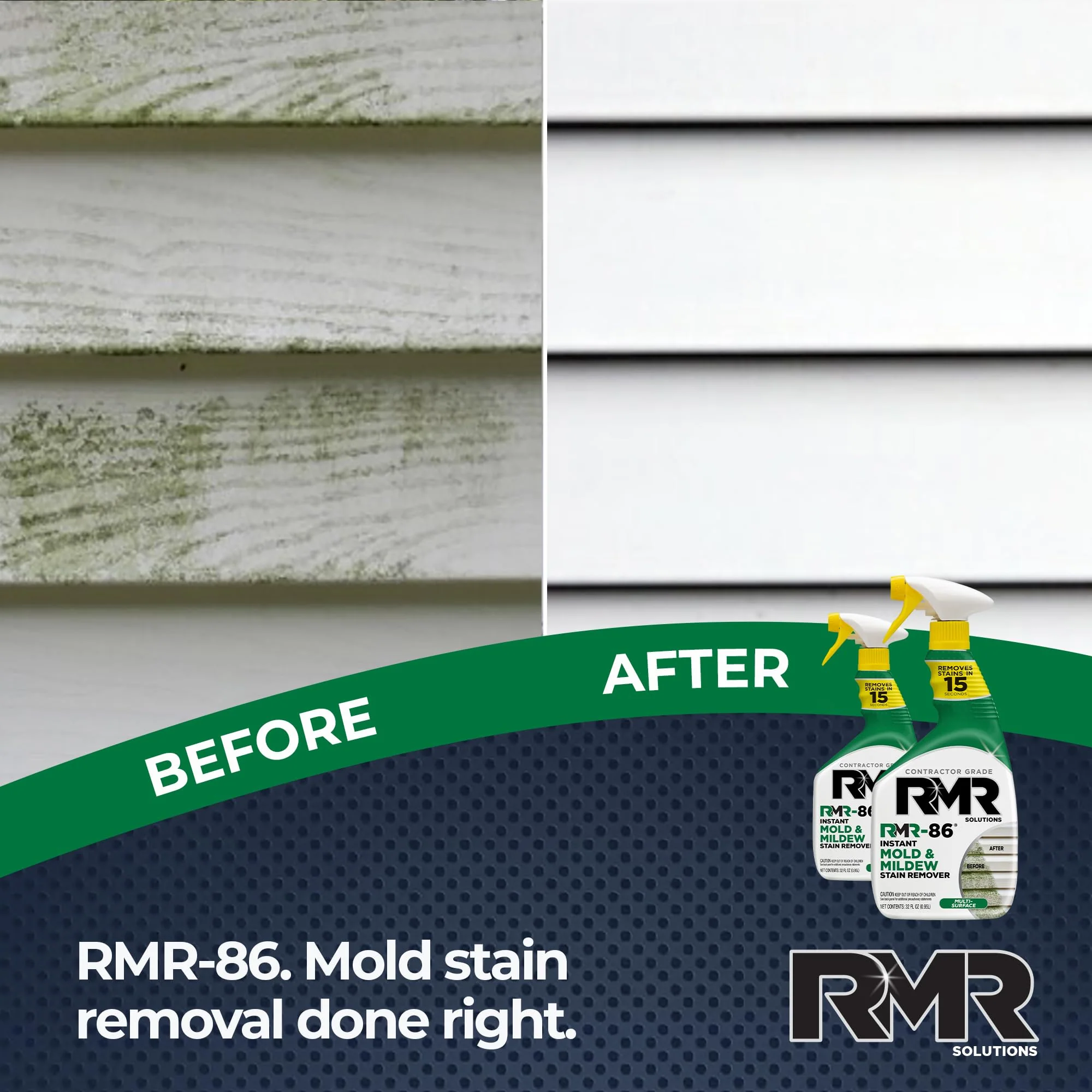 RMR-86 Instant Mold and Mildew Stain Remover Spray - Scrub Free Formula, 2 Pack - 32 oz - Image 4
