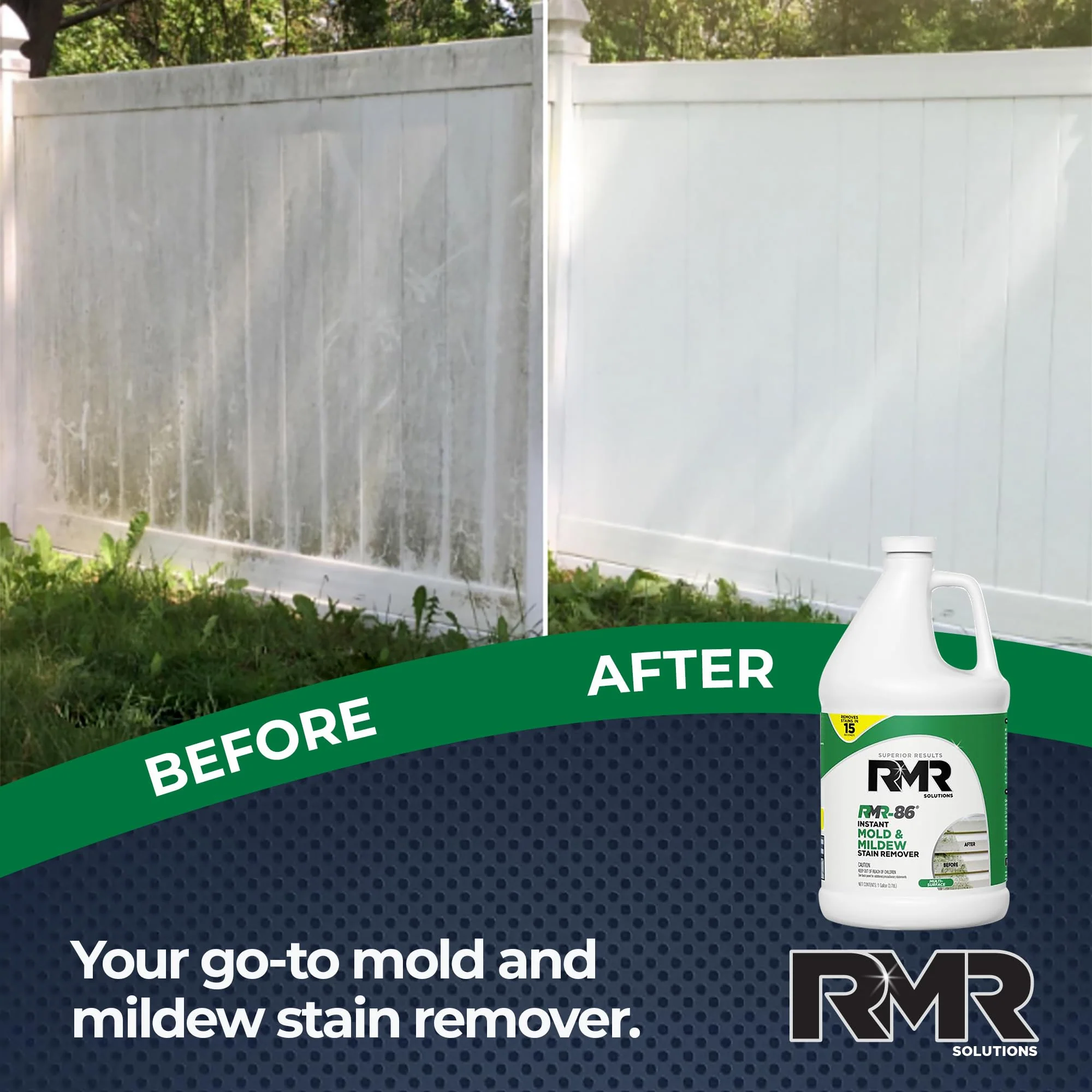 RMR-86 Instant Mold and Mildew Stain Remover Spray - Scrub Free Formula, 4 Pack - 1 Gallon - Image 2