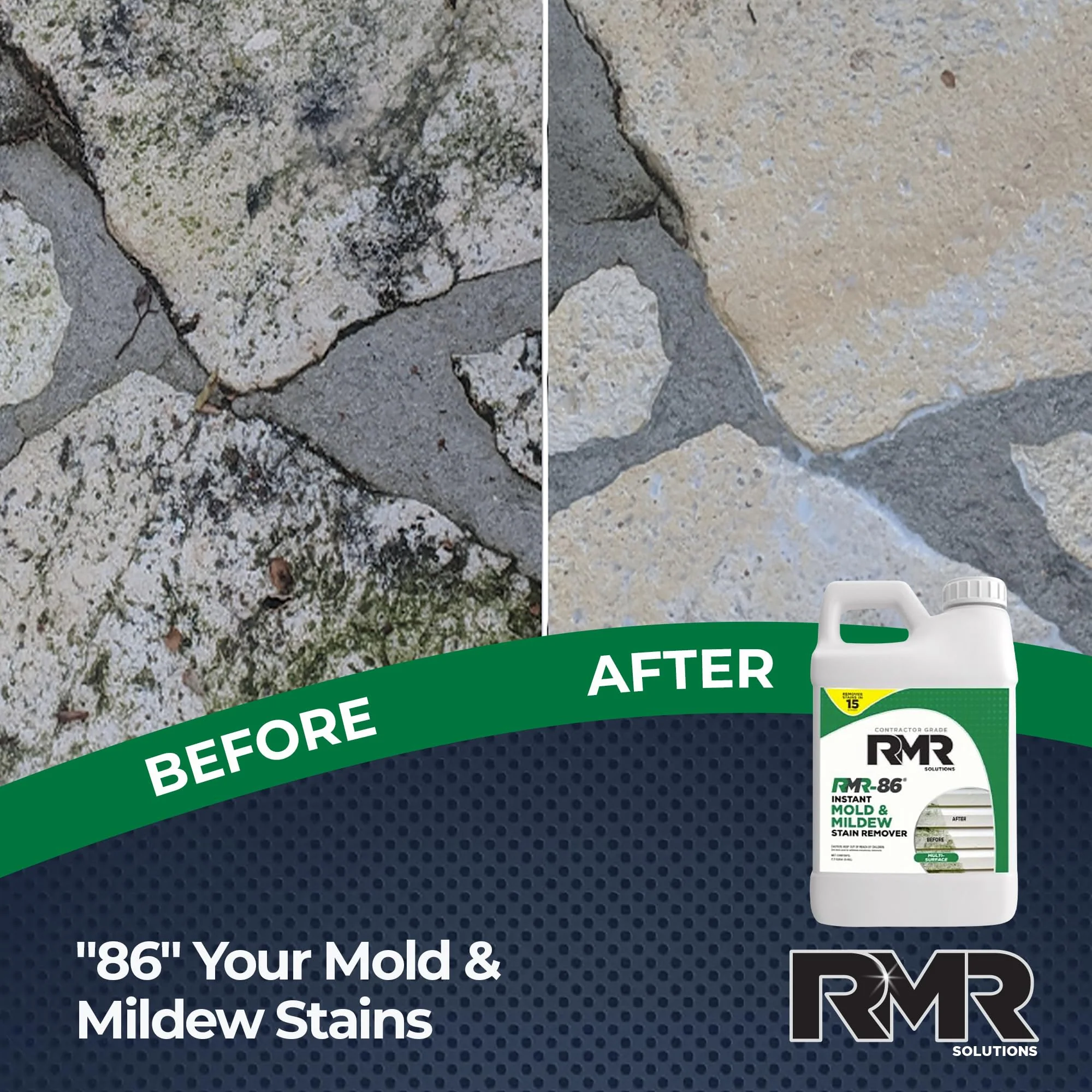 RMR-86 Instant Mold Stain and Mildew Stain Remover Spray - Scrub Free Formula, 2.5 Gallon (320 Fl Oz) - Image 4