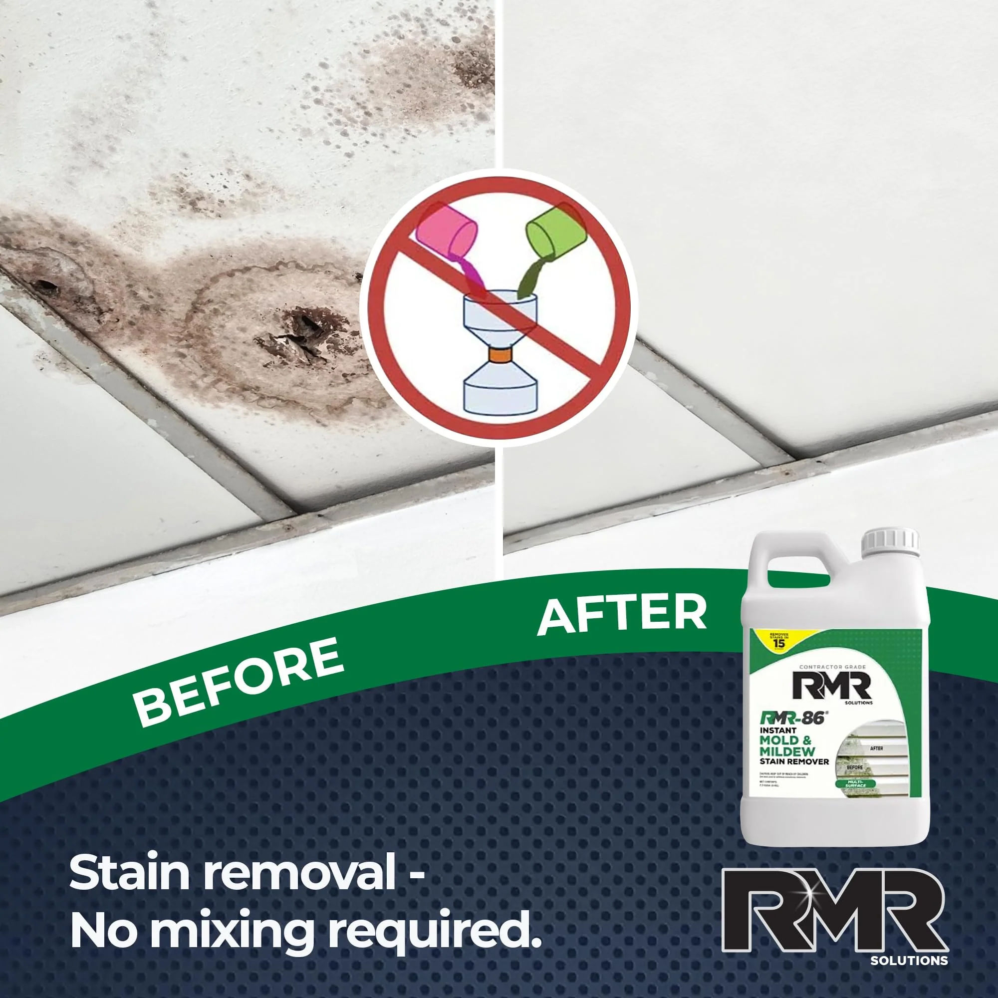 RMR-86 Instant Mold Stain and Mildew Stain Remover Spray - Scrub Free Formula, 2.5 Gallon (320 Fl Oz) - Image 6