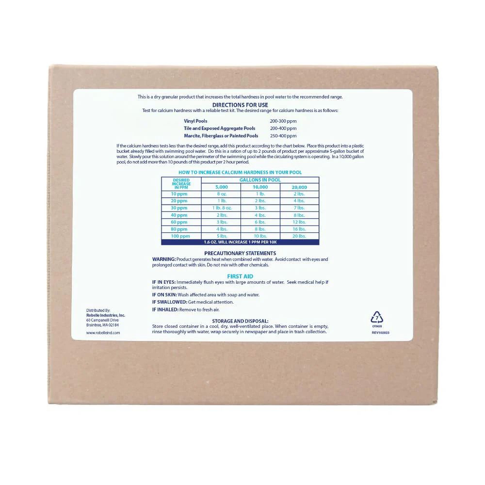 Robelle 25-Pounds Premium Pool Calcium Up, Calcium Hardness Increaser - Image 4