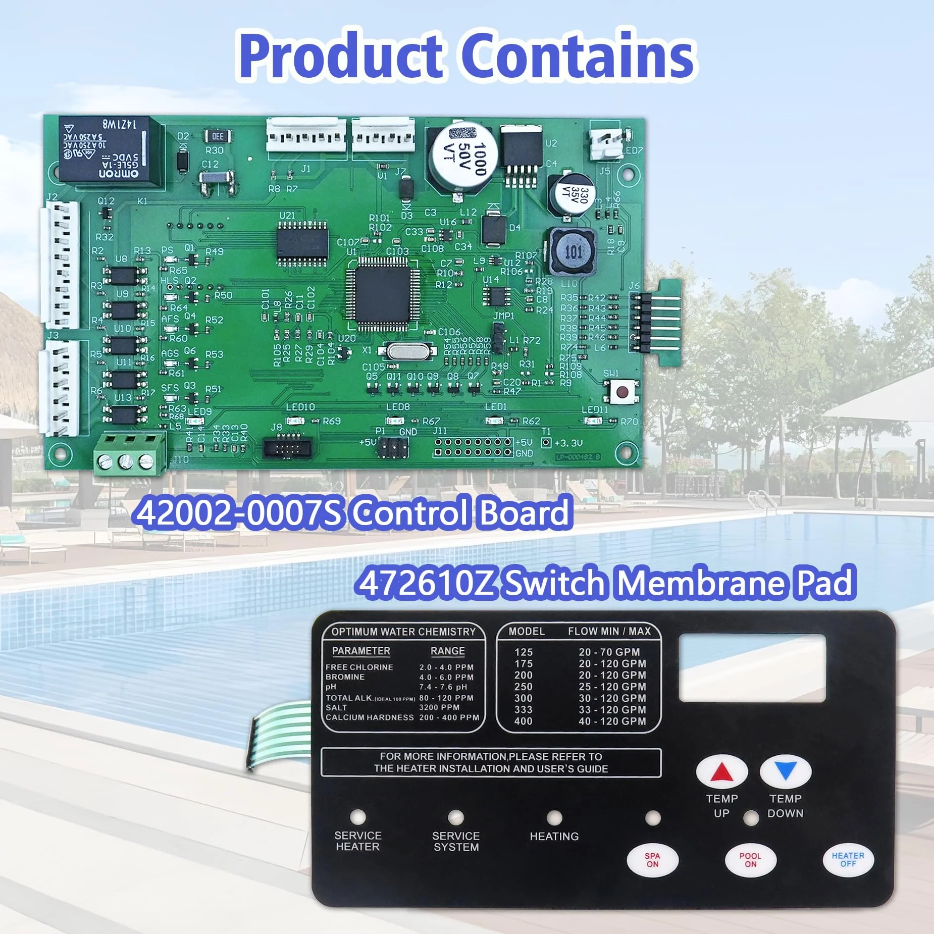 ROBOA 42002-0007S Control Board Kit (461105) with 472610Z Switch Pad Compatible, Replacement for Pentair MasterTemp 400/300/250, with Sta-Rite Max-E-Therm SR400/SR333/SR200 - Image 7