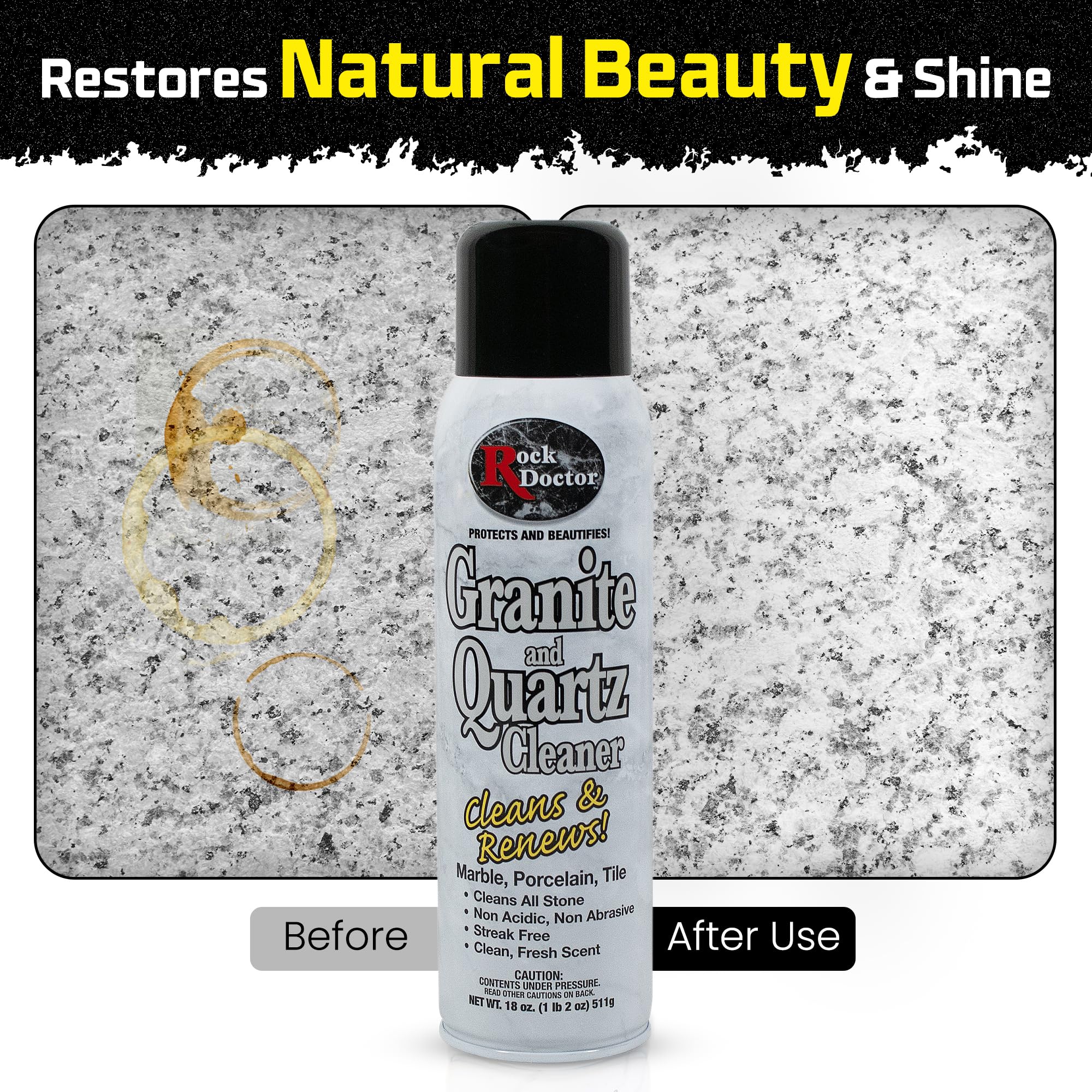 Rock Doctor Granite Cleaner, Cleans& Renews Surfaces, Granite/Marble Countertop Cleaner, Cleaning Spray for Vanity, Table Top, Kitchen Counters, Stone Surfaces 18 Fl Oz Pack of 2 - Image 5