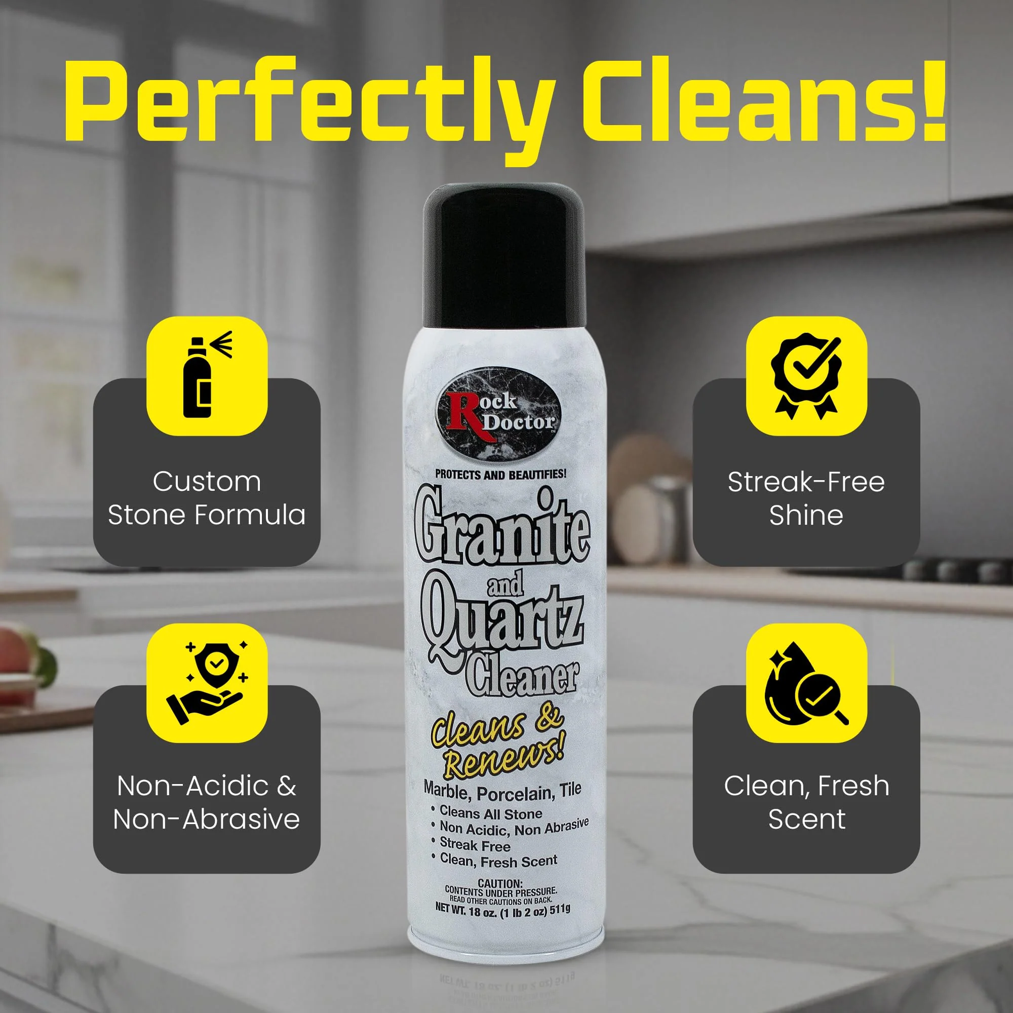 Rock Doctor Granite Cleaner, Cleans& Renews Surfaces, Granite/Marble Countertop Cleaner, Cleaning Spray for Vanity, Table Top, Kitchen Counters, Stone Surfaces 18 Fl Oz Pack of 2 - Image 6