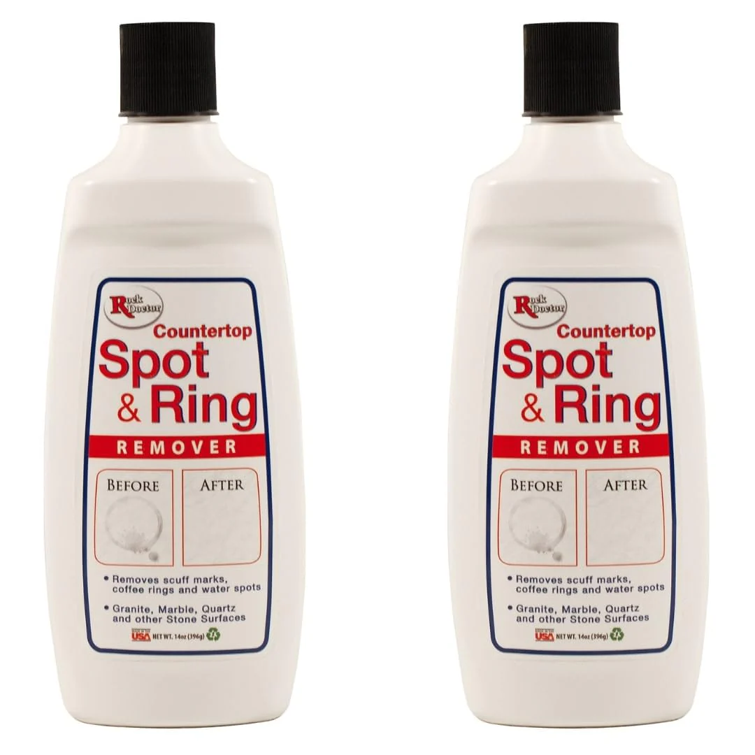 Rock Doctor Spot & Ring Remover, Works on Granite, Marble, Countertop & Quartz, Hard Water Mark & Spot Remover, Remove Coffee & Scuff Mark, 14 oz. Pack of 2