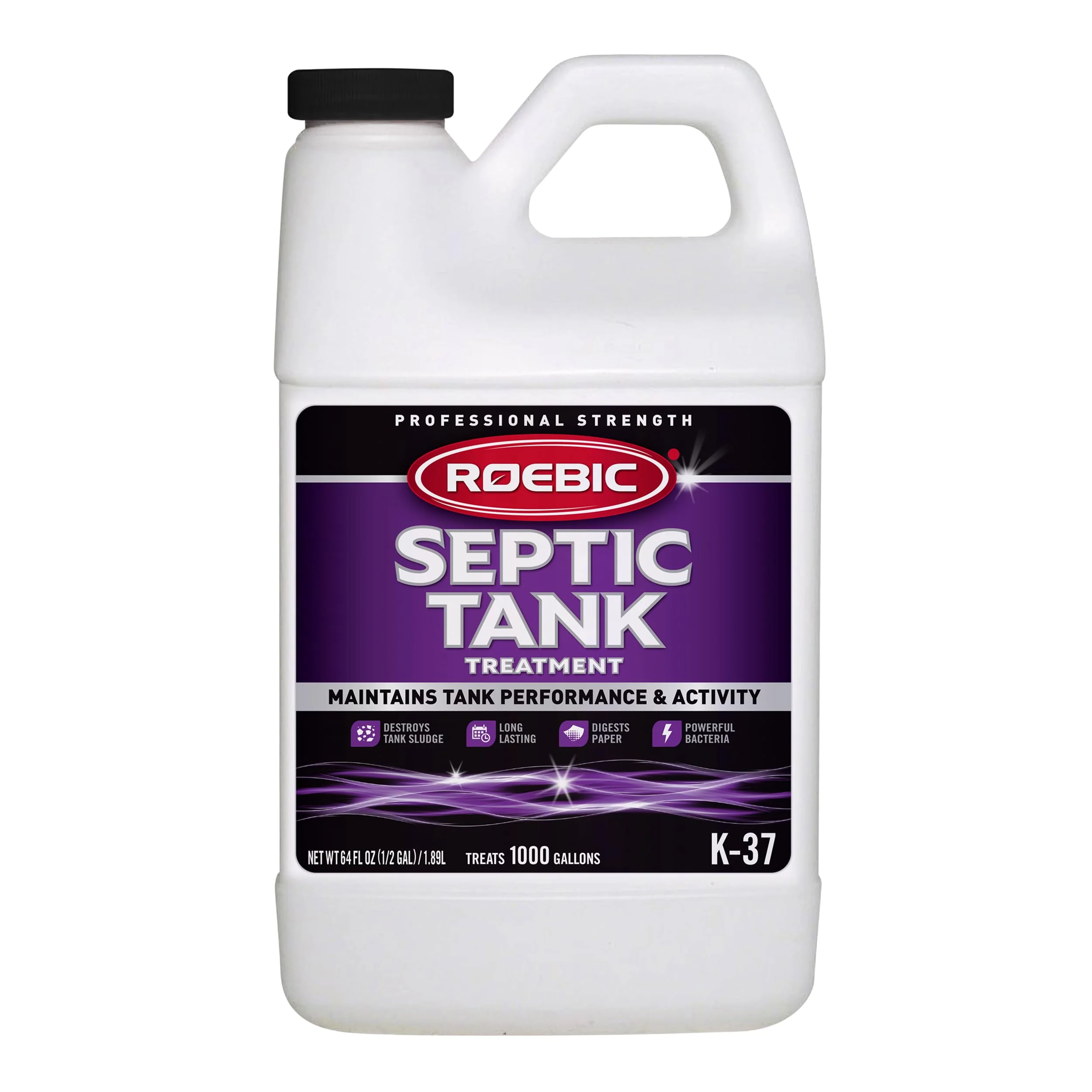 Roebic K-37-H Septic Tank Treatment: 64-Ounce, Promotes Efficient Breakdown, Reduces Odors, Prevents Clogs for Smooth Septic System Operation