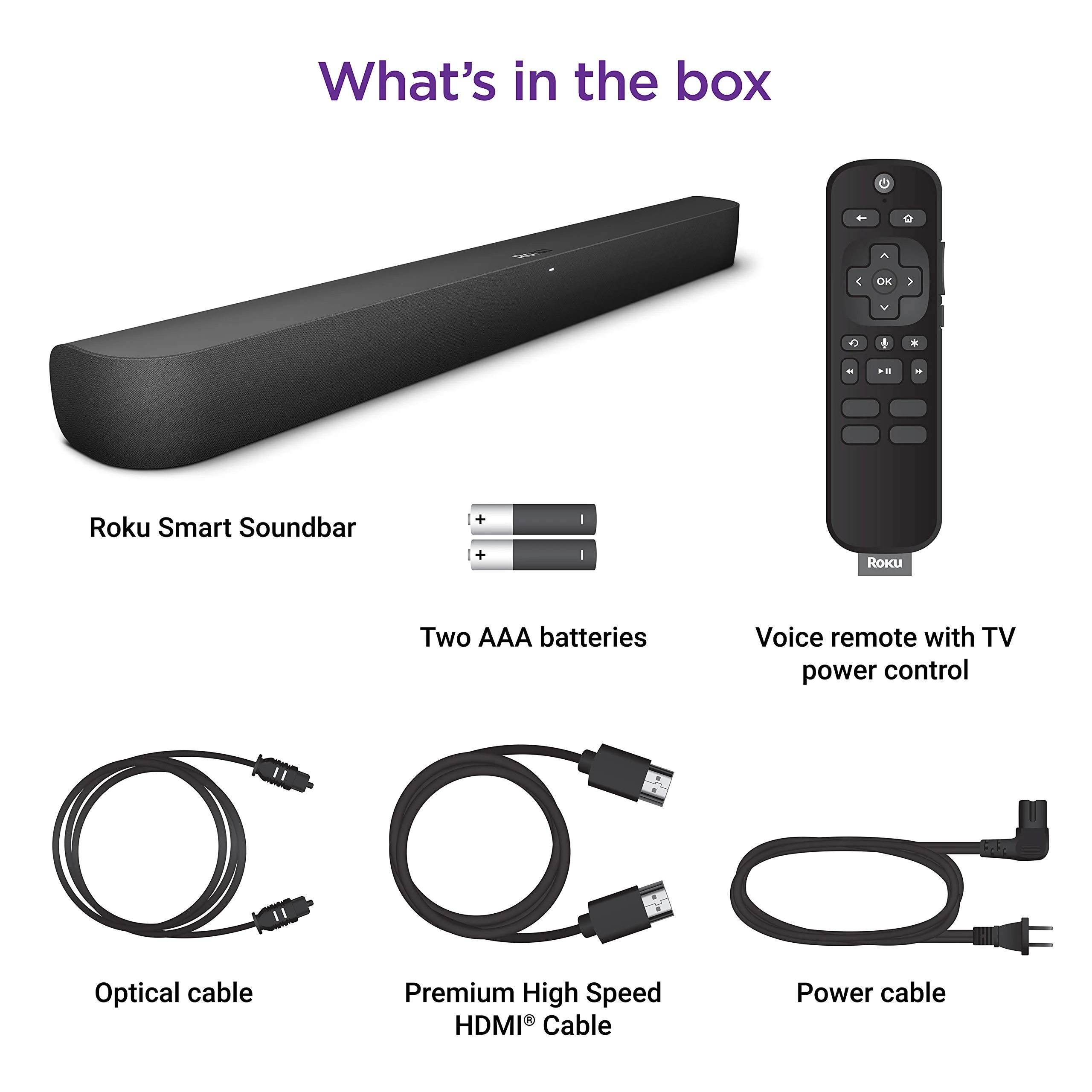 Roku Smart Soundbar, 4K/HD/HDR Streaming Media Player & Exceptional Audio Includes Roku Voice Remote - Image 9
