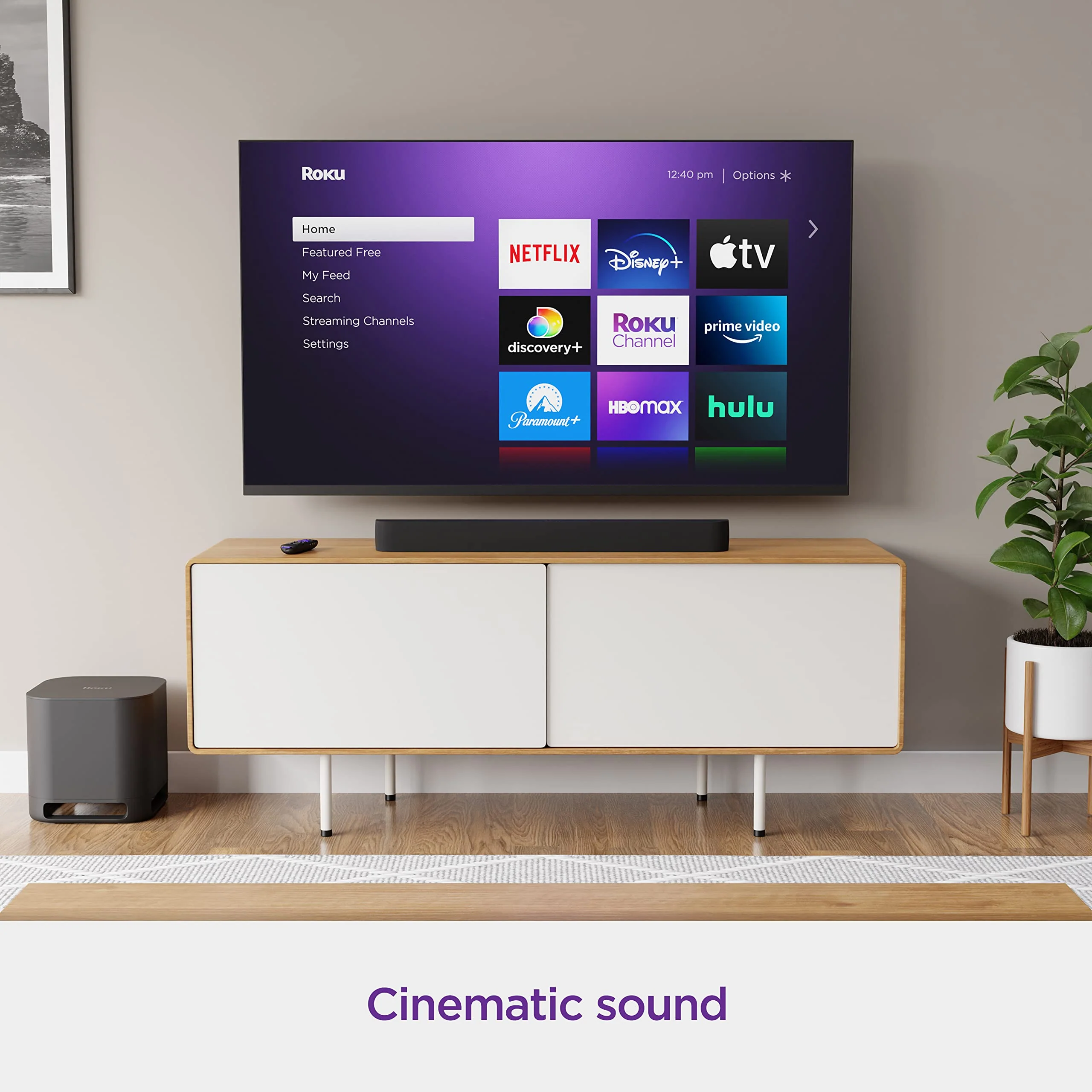Roku Wireless Bass Pro Subwoofer for Roku Streambar Pro and Wireless Speakers (Renewed) - Image 7