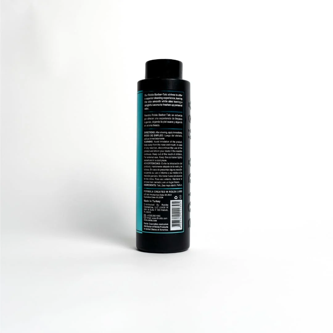 Rolda Men's Barber Talc Powder - White Talcum Powder After-shave Solution Is Highly Absorbent And Provides A Fresh, Clean Feeling After Every Shave, Helping To Calm Itchy Skin And Prevent Irritation - Image 2