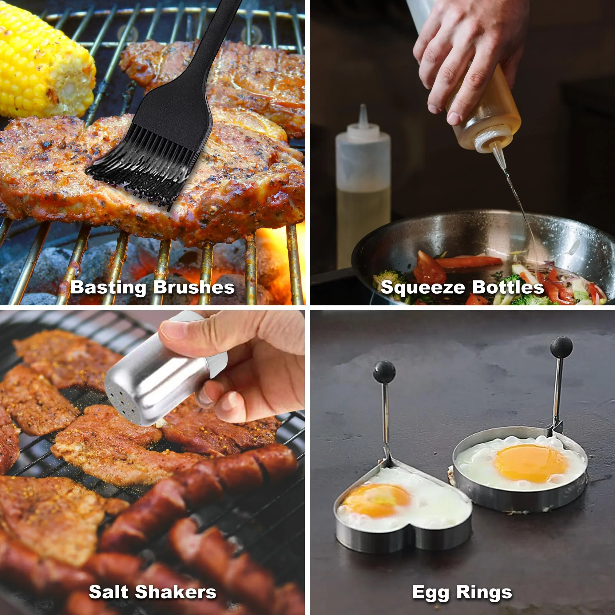 ROMANTICIST 29PCS Griddle Accessories Set - Flat Top Teppanyaki Spatula Set with Scraper, Basting Cover for Camp Chef- Home Cooking Griddle and Outdoor BBQ Gifts for Christmas - Image 2