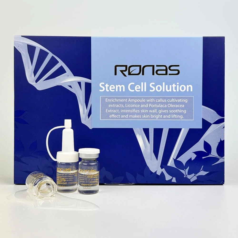 Ronas Stem Cell Solution ampoules Anti Aging Formula Best Anti Aging Serum Plant Stem Cells Hyaluronic Acid Restore Replenish Skin Smooth Wrinkles All Skin type 0.16oz 10vial - Image 2