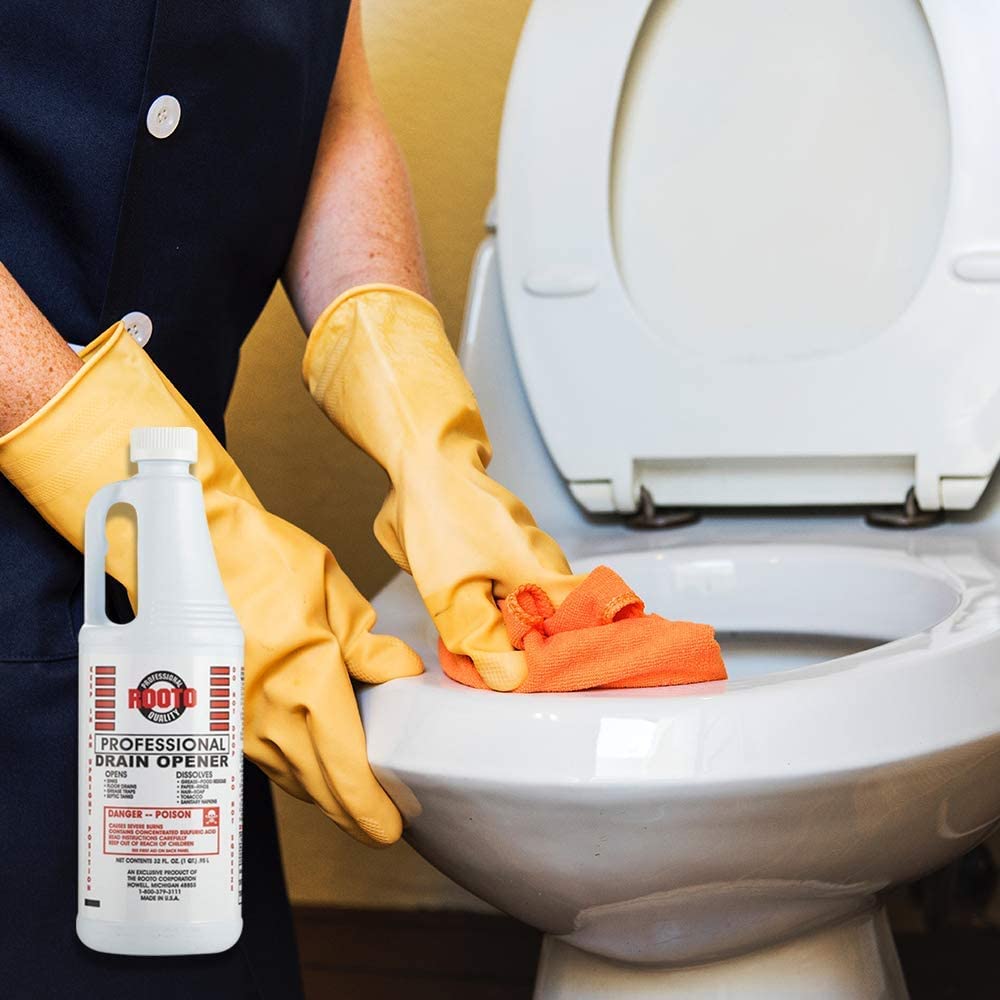 Rooto Professional Drain Opener|Deep Penetration|Opens Drains|Dissolves Grease and Residues from Septic Tanks,Bathrooms,Toilets,Kitchen Pipes|Easy to Use for Homes,Hospitals,Offices,Restaurants,etc. - Image 3
