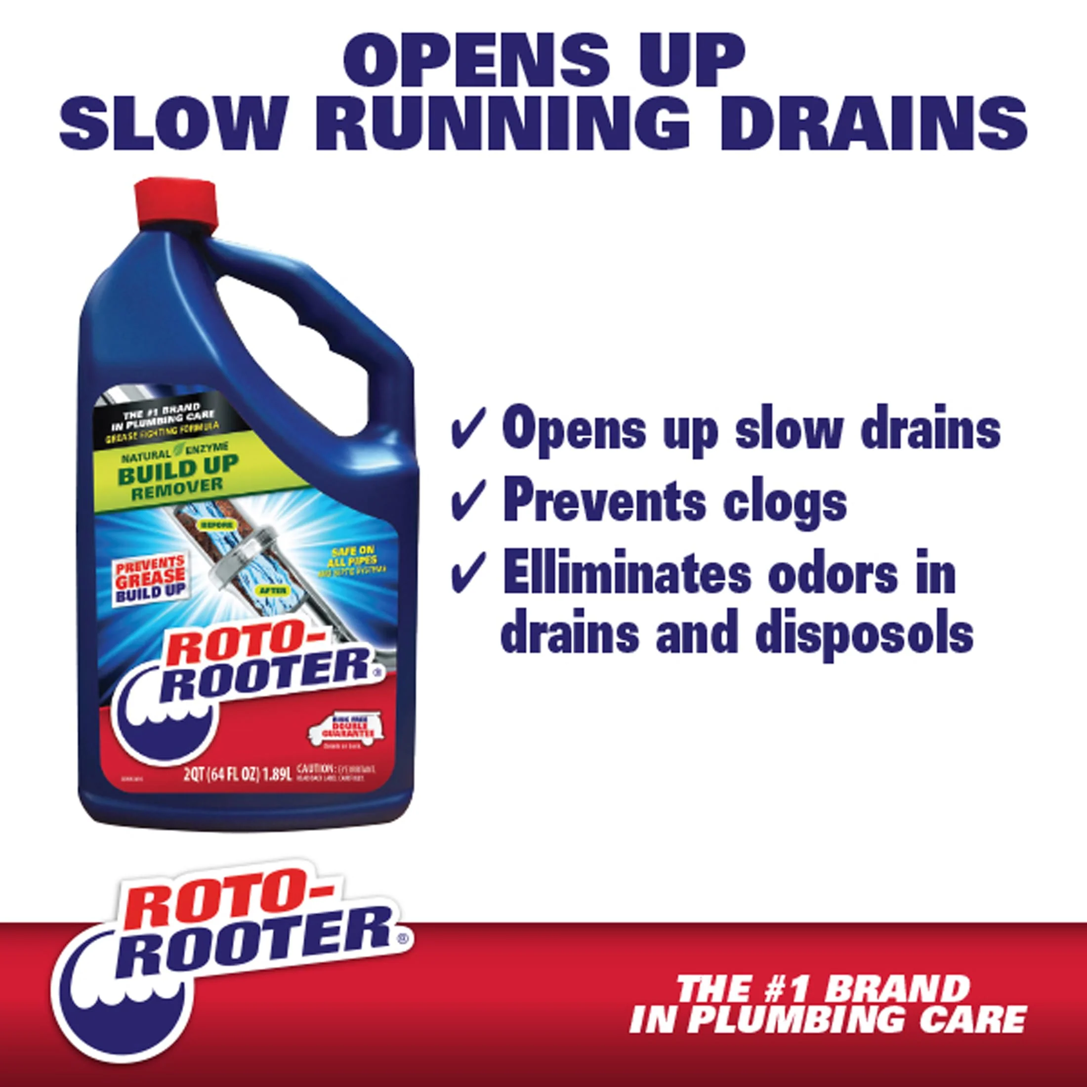 Roto-Rooter 351271 Build-Up Remover Drain Cleaner, 64 oz - Image 6