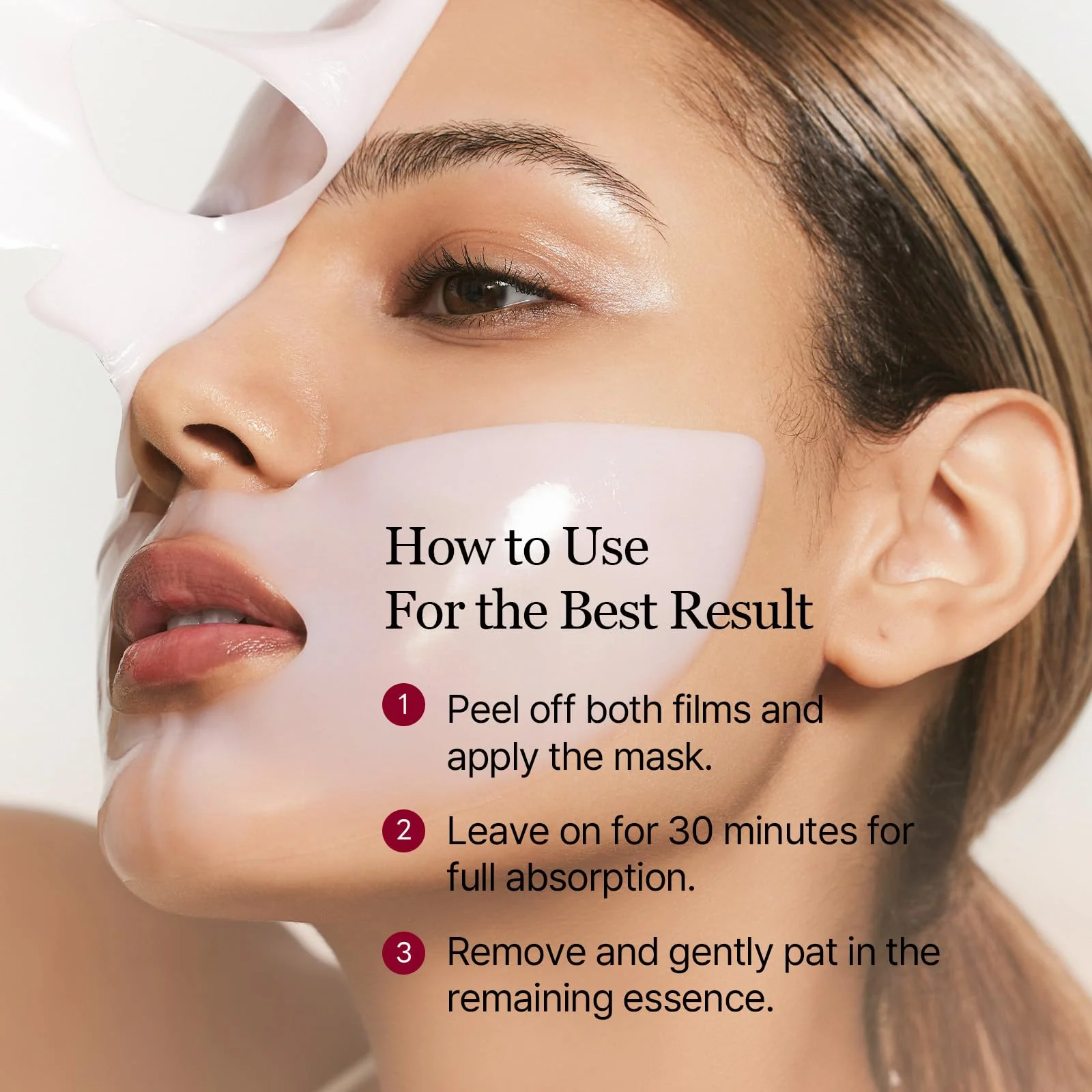 ROUND LAB Camellia Collagen Mask, 30min Hydrogel Mask, Quick Hydration, Firming&Pore Minimizing, For sensitive skin, Micro molecule collagen, Facial Mask, 34 g/1.19 Fl Oz 4ea - Image 4