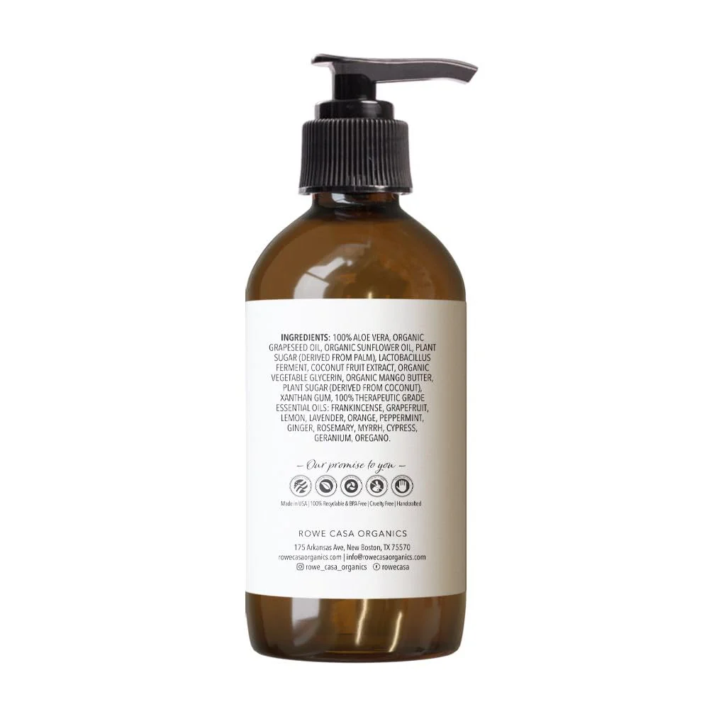 Rowe Casa Organics Lymphatic Lotion, Gentle Lymphatic Drainage Lotion with Therapeutic Grade Essential Oils, Non-Greasy Hydrating Lymph System Support, 8 fl oz - Image 7