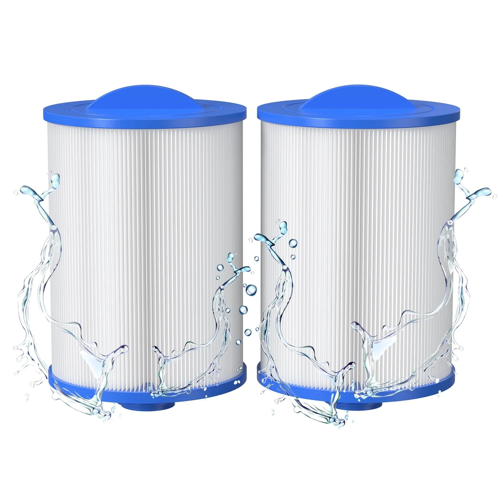 ROYOR PWW50 Spa Filter for Hot Tub - Hot Tub Filters Replacements Unicel 6CH-940, PWW50P3 (1-1/2" Coarse Thread), Filbur FC-0359, Waterways 817-0050, 45 Sq. Ft. Viking Spa Filter, 2 Pack - Image 2