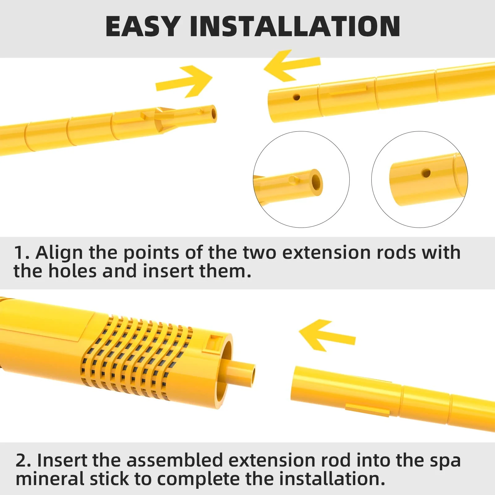 ROYOR Spa Mineral Sticks for Hot Tub Supplies, Hot Tub Mineral Stick Inserts Filter Cartridge - 2 Pack - Image 6