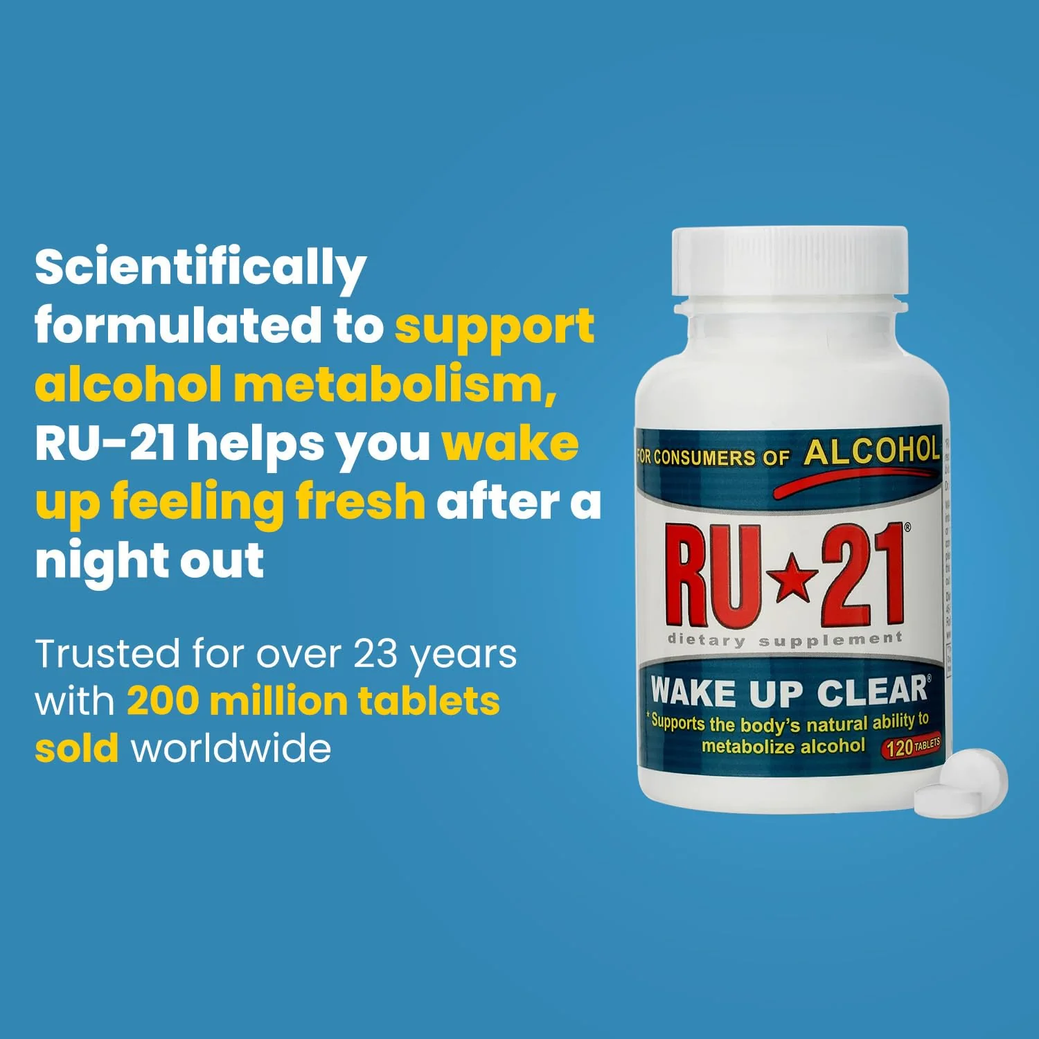 RU-21 The Supplement for When You Want to Drink & Go to Work The Next Morning | Feel Better After Celebrating & Support Your Liver | Trusted for 23+ Years | Made in USA (120 Pills, 60 Servings) - Image 2
